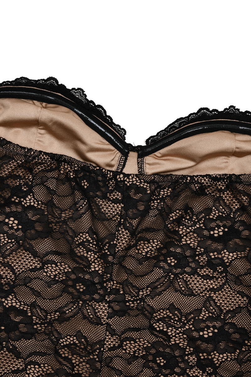 Fynny Black Lace Maxi Dress Set
