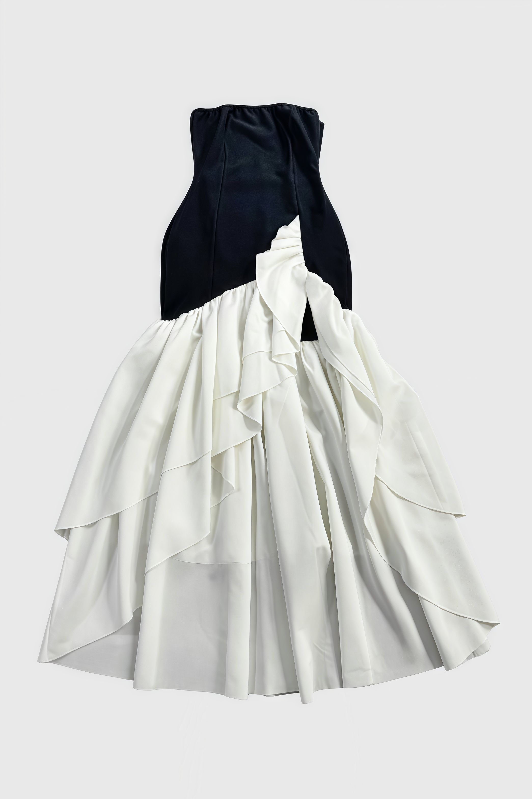 Mya Black Irregular Maxi Dress