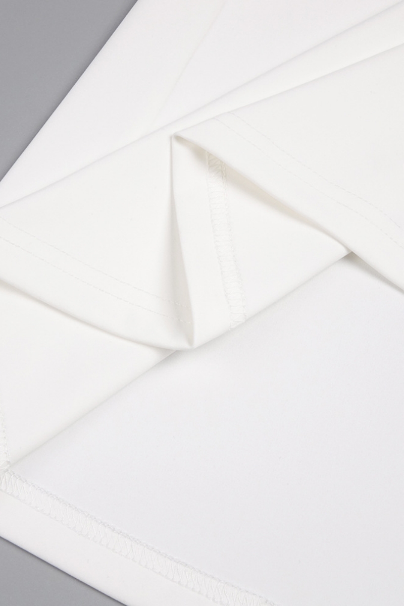 Ramla White Fishbone Split Maxi Dress Set