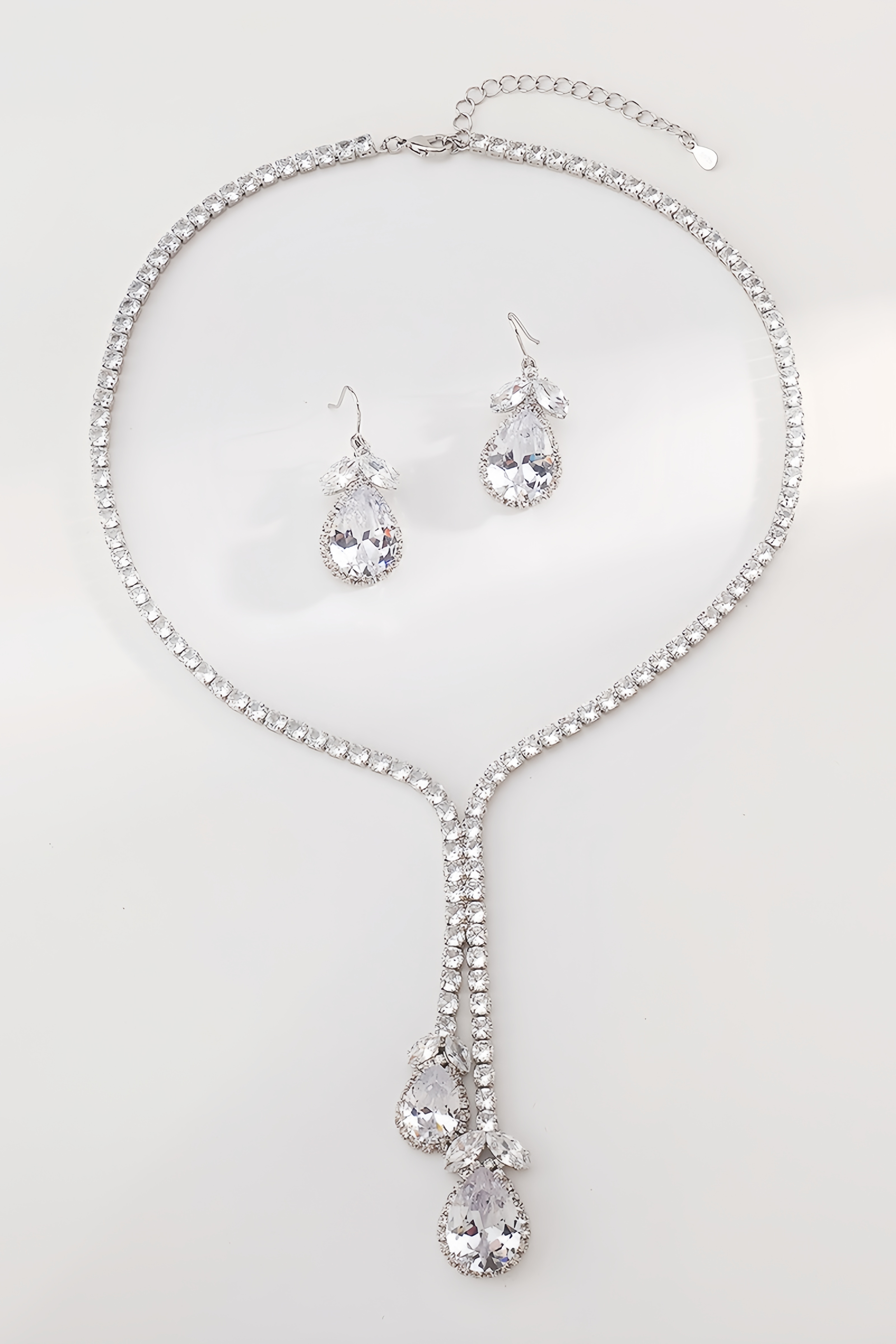 Orelie Zircon Necklace Earring Set
