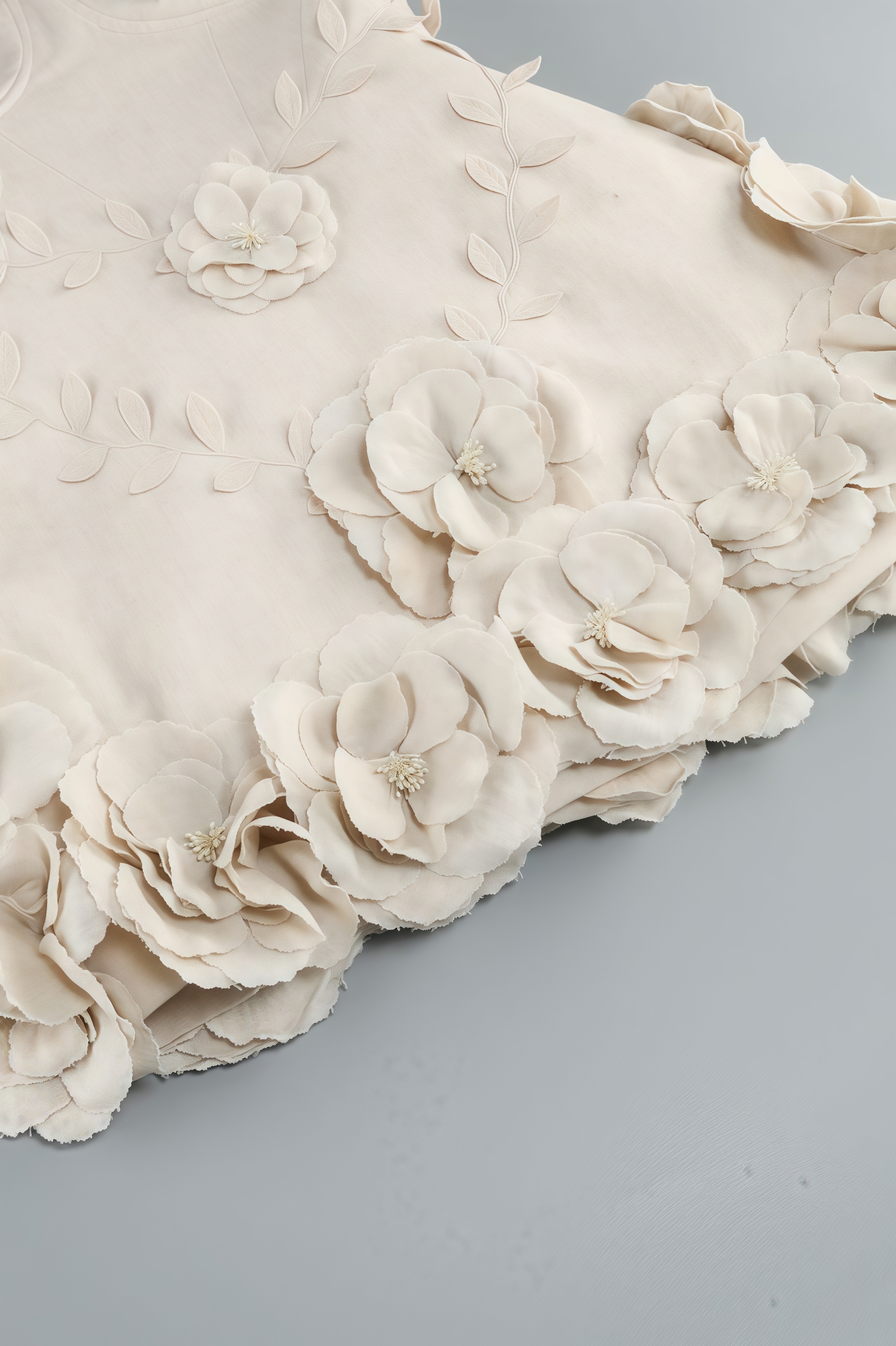 Freyae 3D Floral Puffy Mini Dress