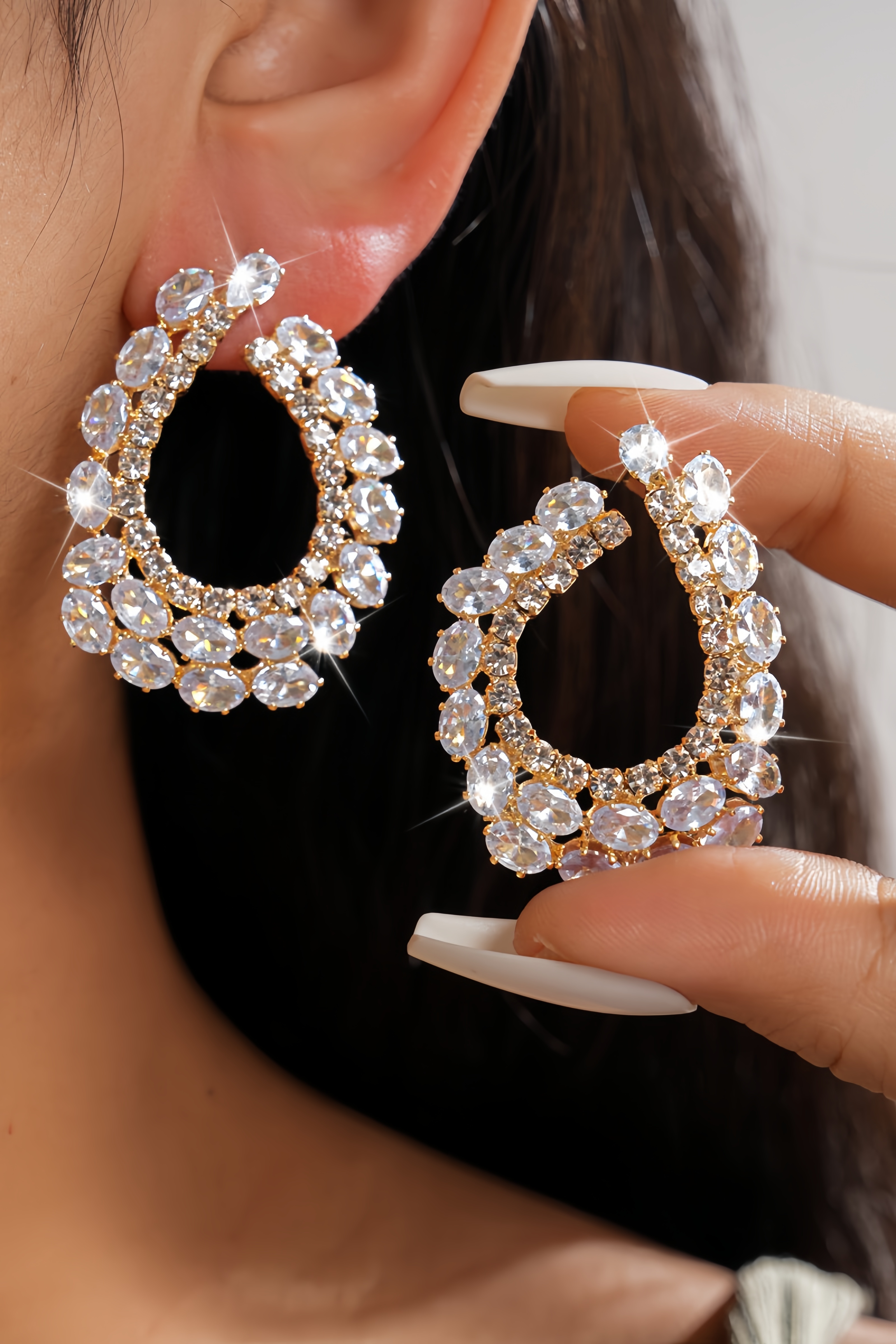 Carner Zircon Teardrop Earrings