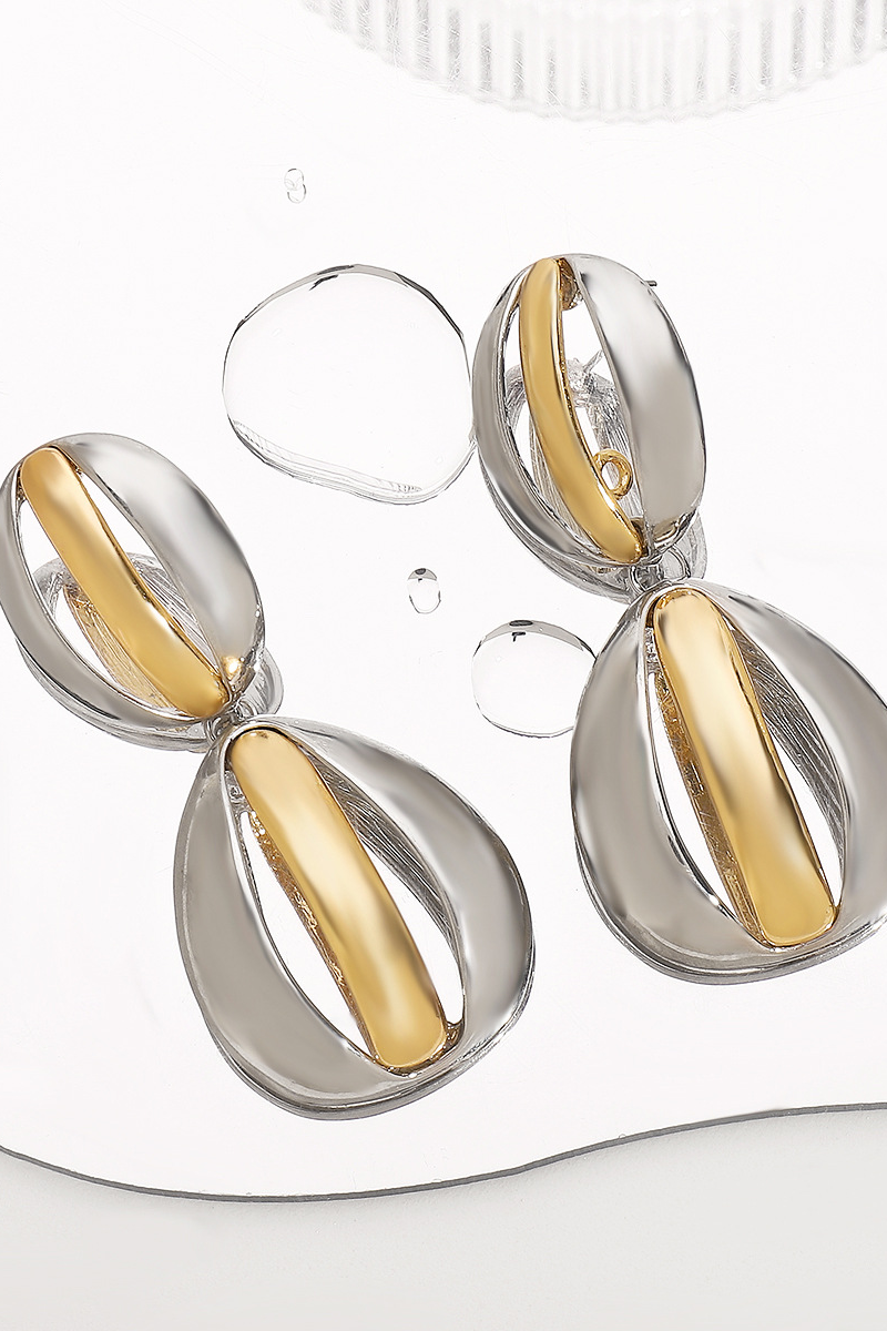 Rana Colorblocked Geometric Earrings 