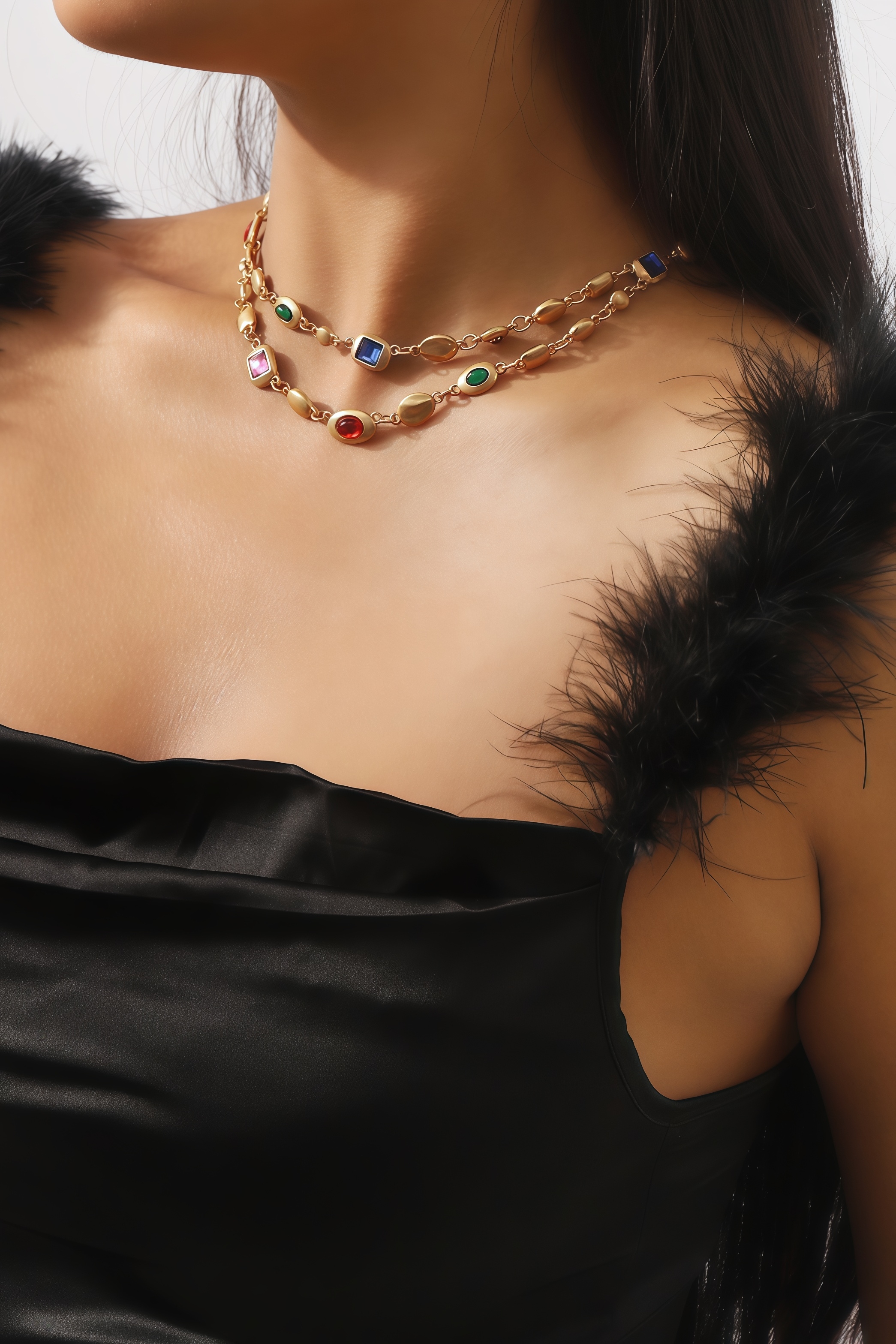 Malachai Diamond Double Layers Necklace