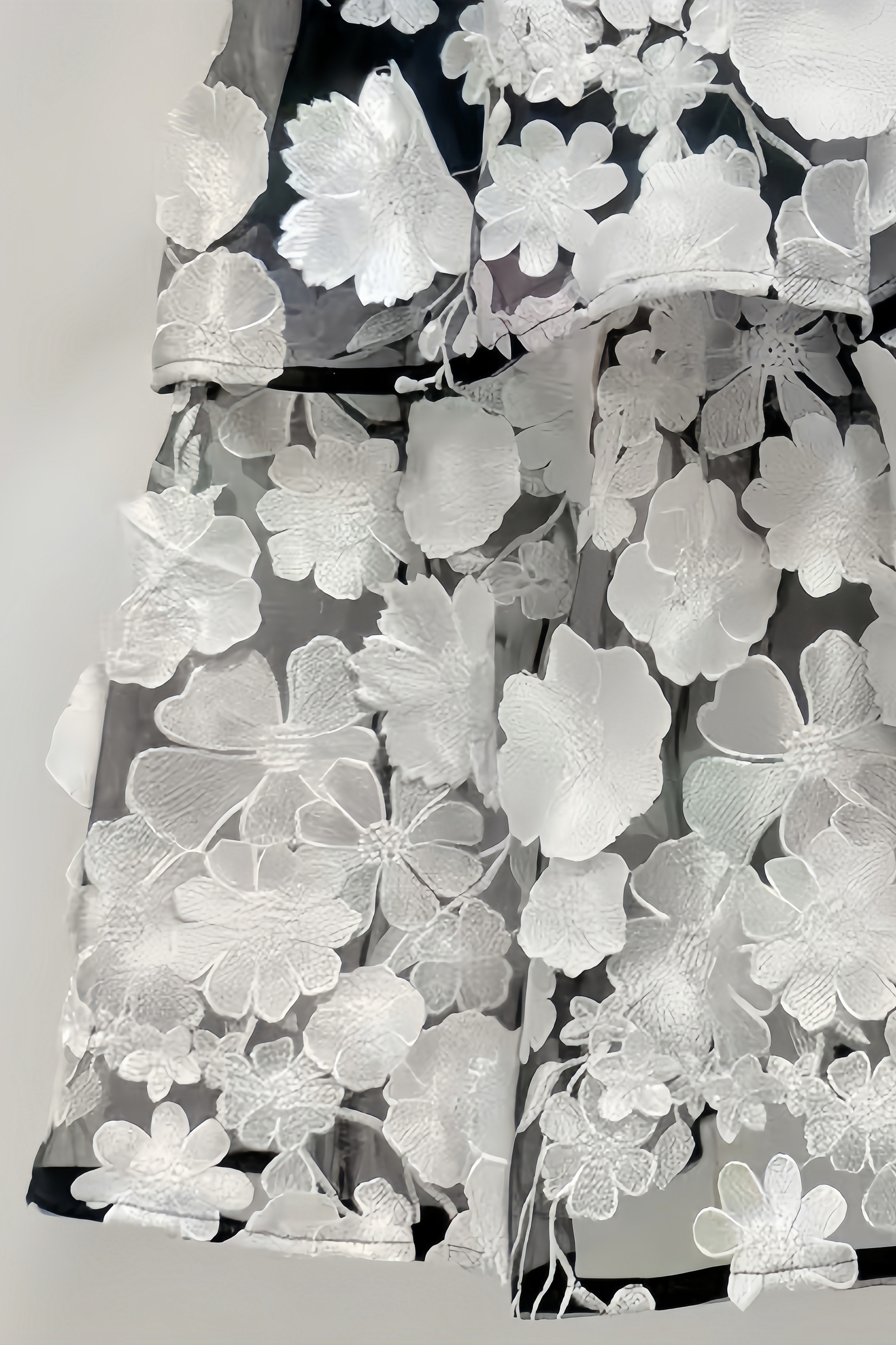 Rena Solid Colour 3D Floral Embellishment Maxi Dress