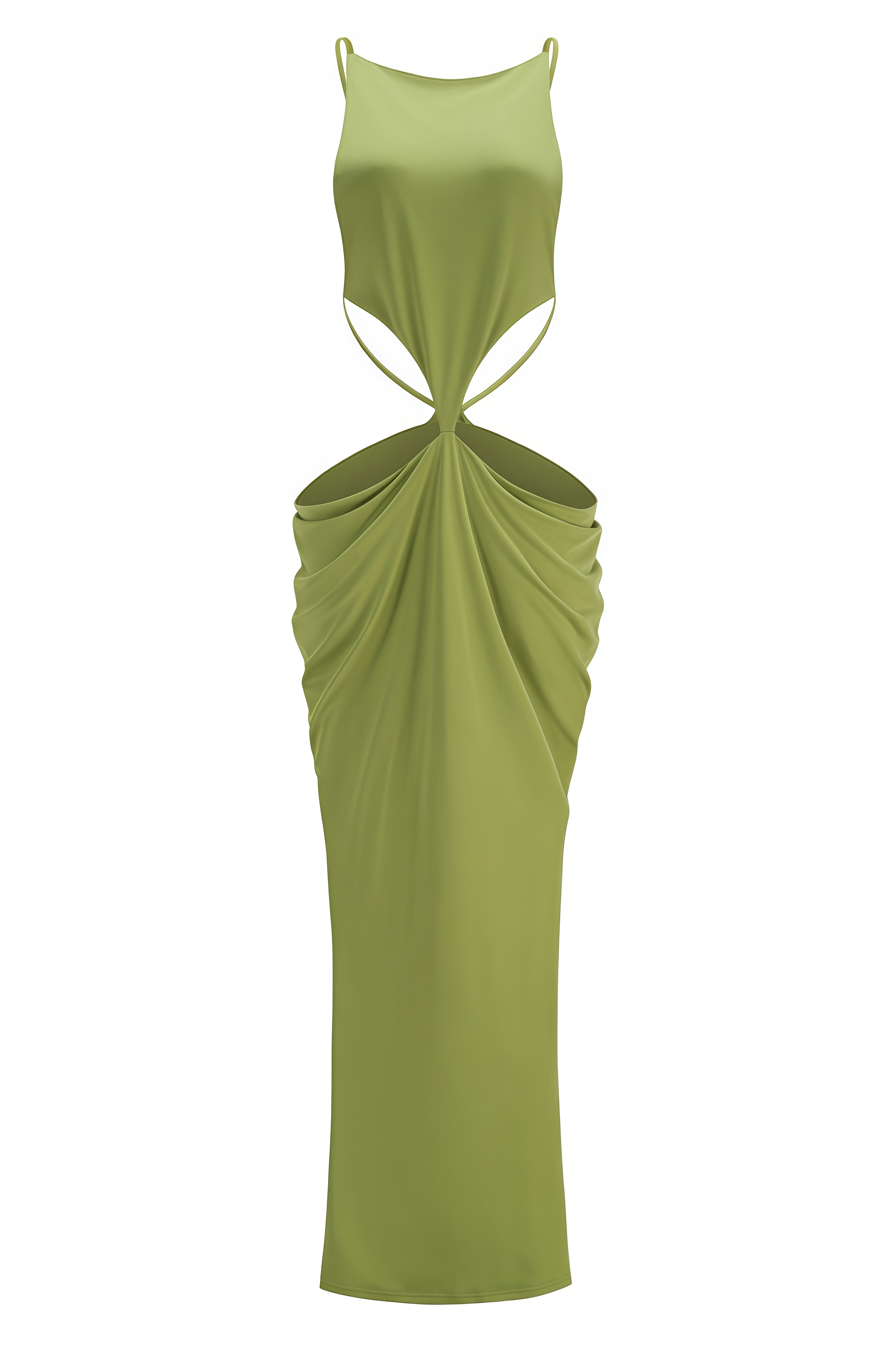 Vorelei Green Halter Neck Maxi Dress