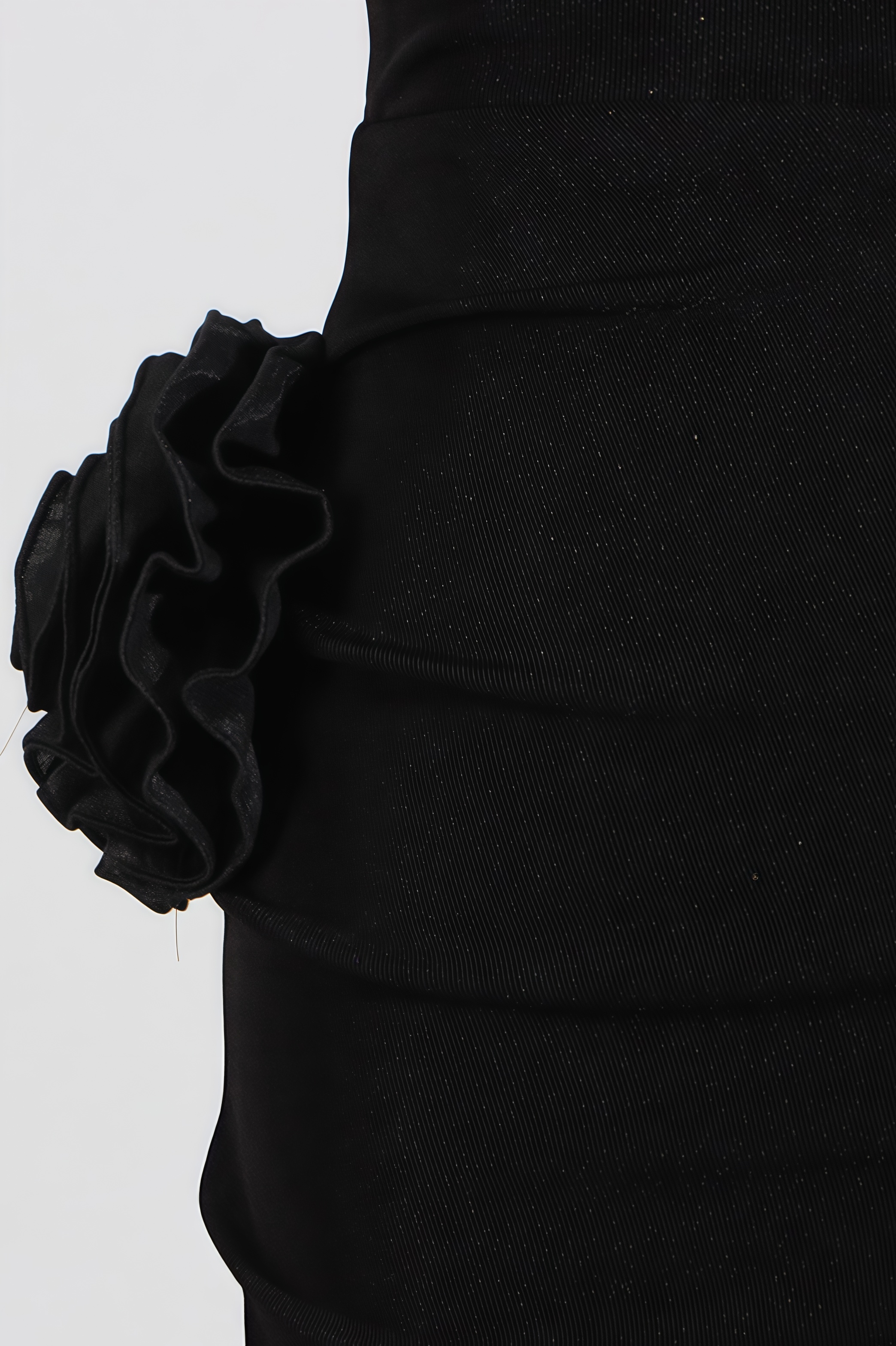 Jaylee Metal 3D Flower Hooded Midi Dress