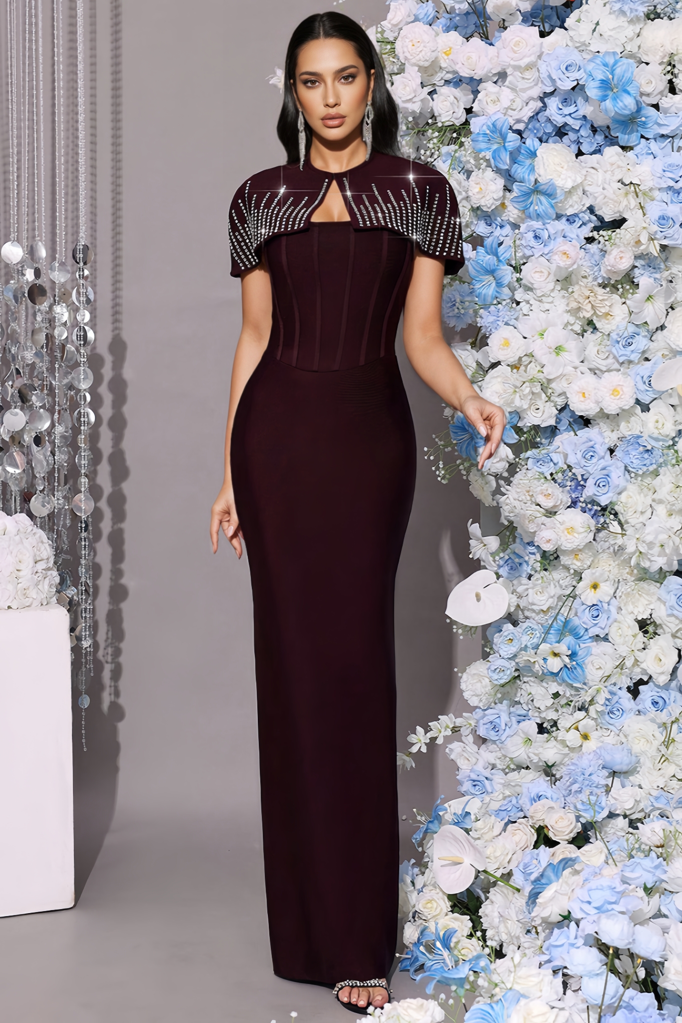 Phailipy Sleeveless Bandage Maxi Dress