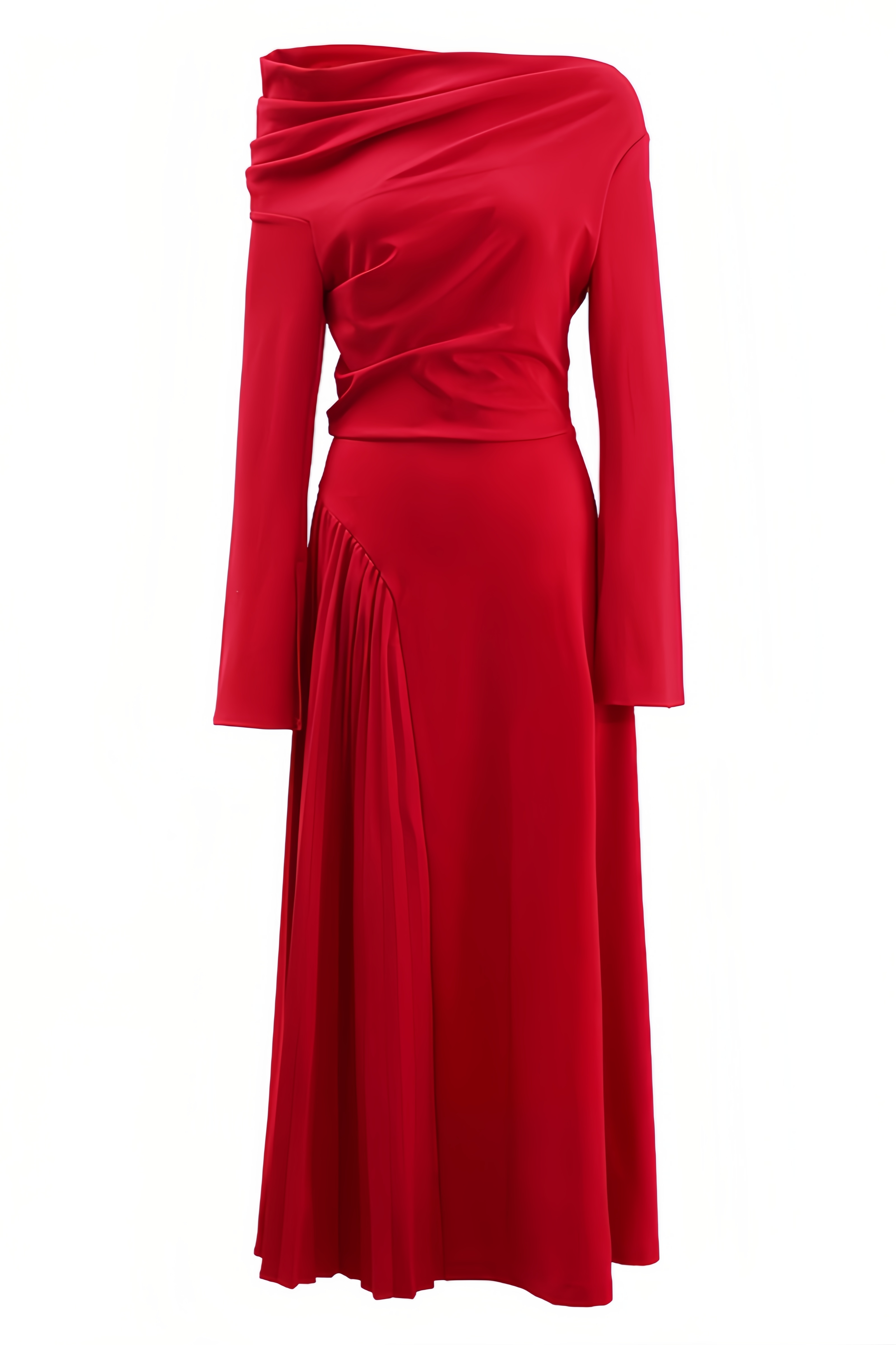 Kila Strapless Slant Neck Maxi Dress