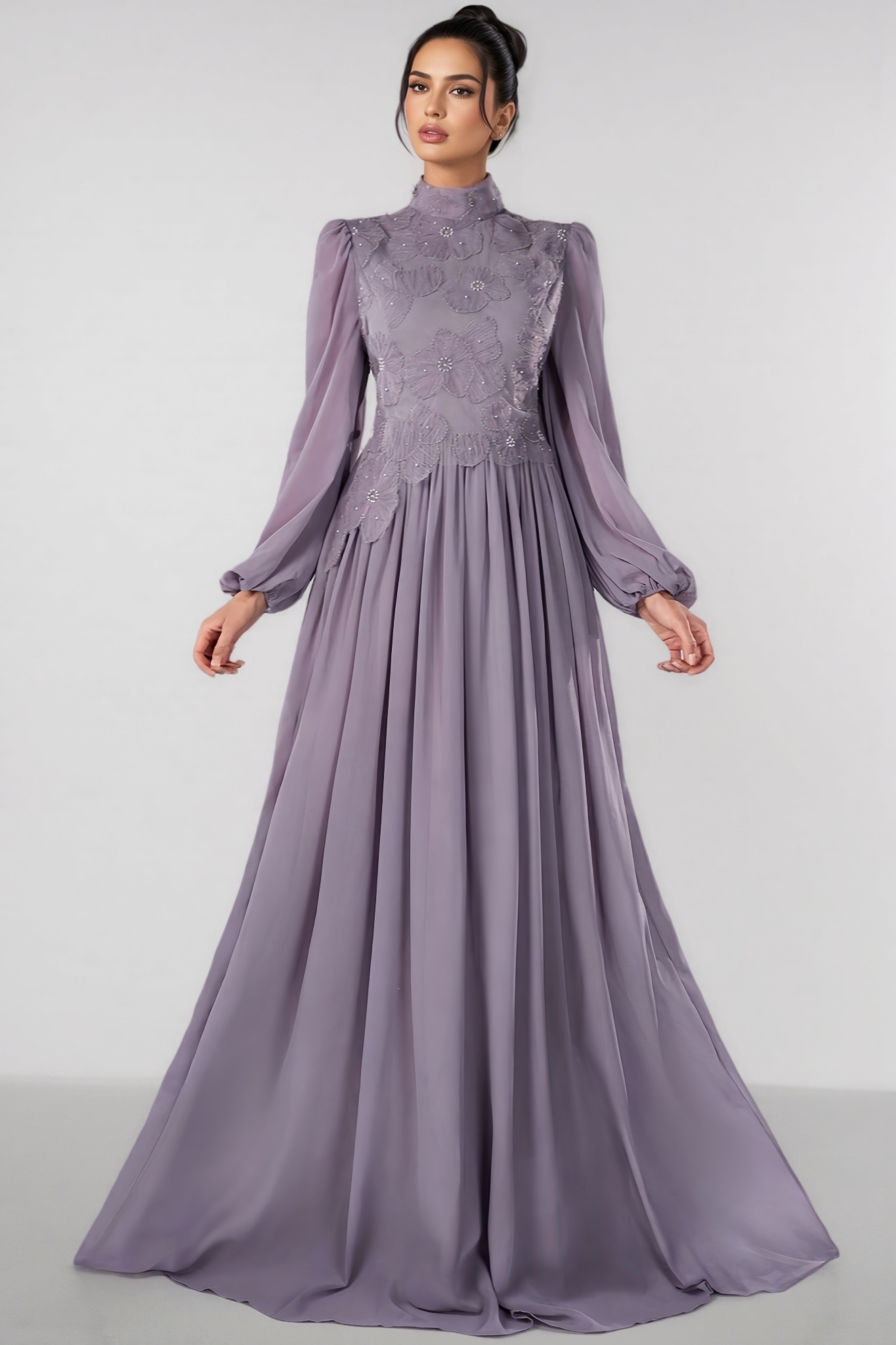 Fraser Purple Long Sleeve Maxi Dress