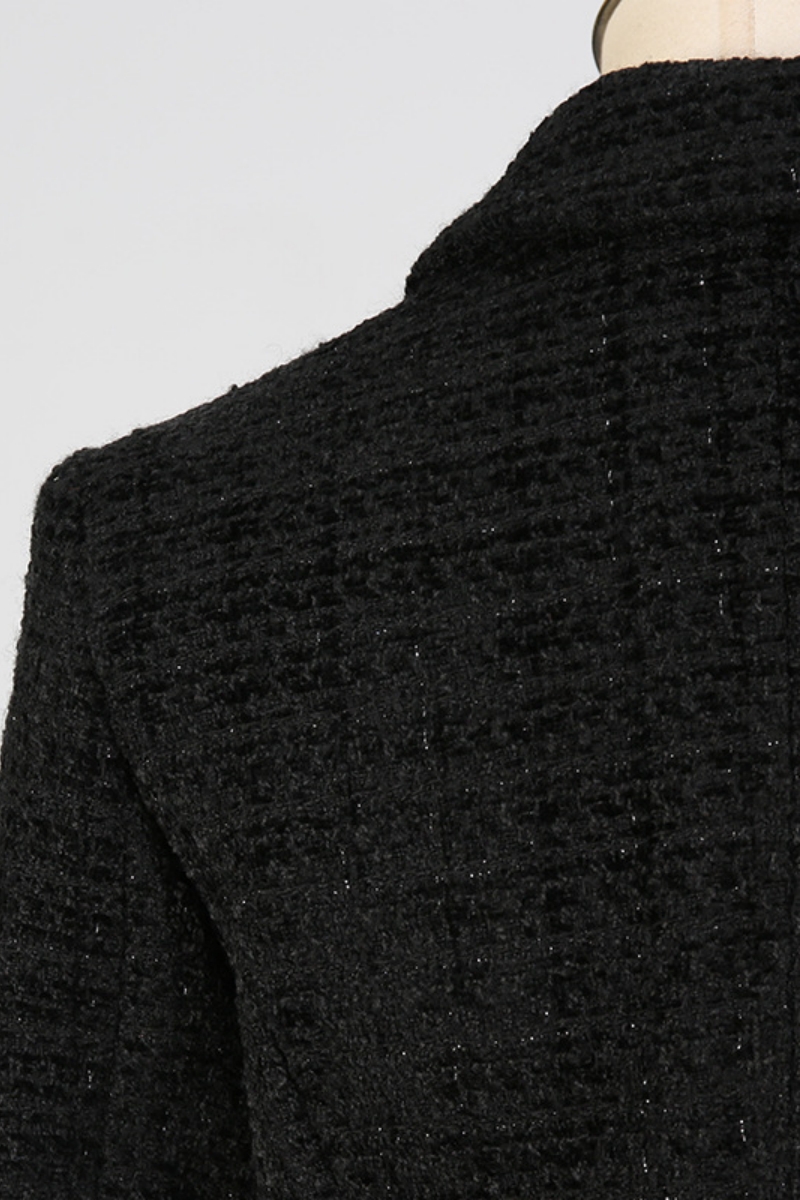 Dylanyul Black Blazer Maxi Dress Set