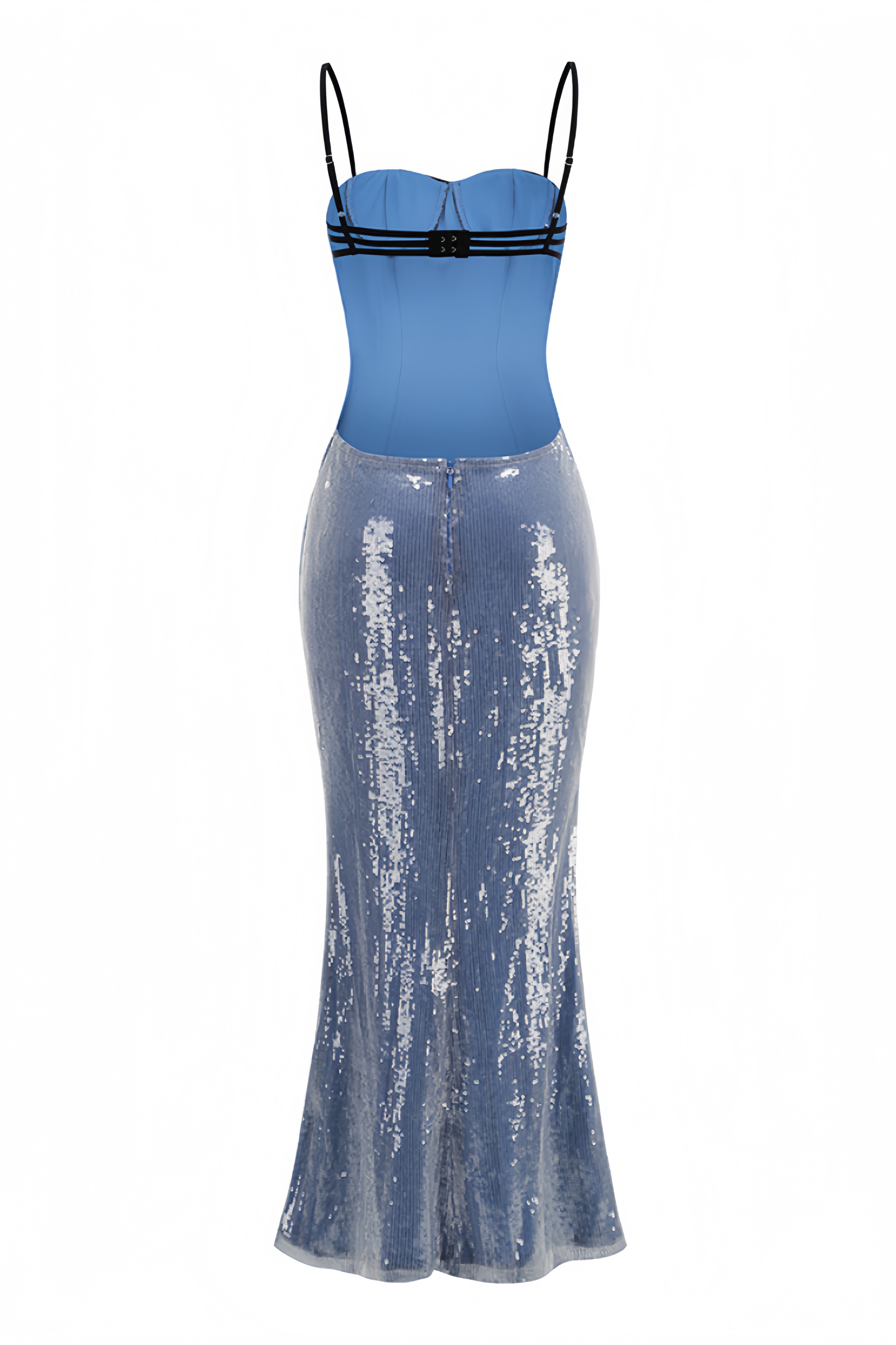Allona Halter Lace Sequin Maxi Dress