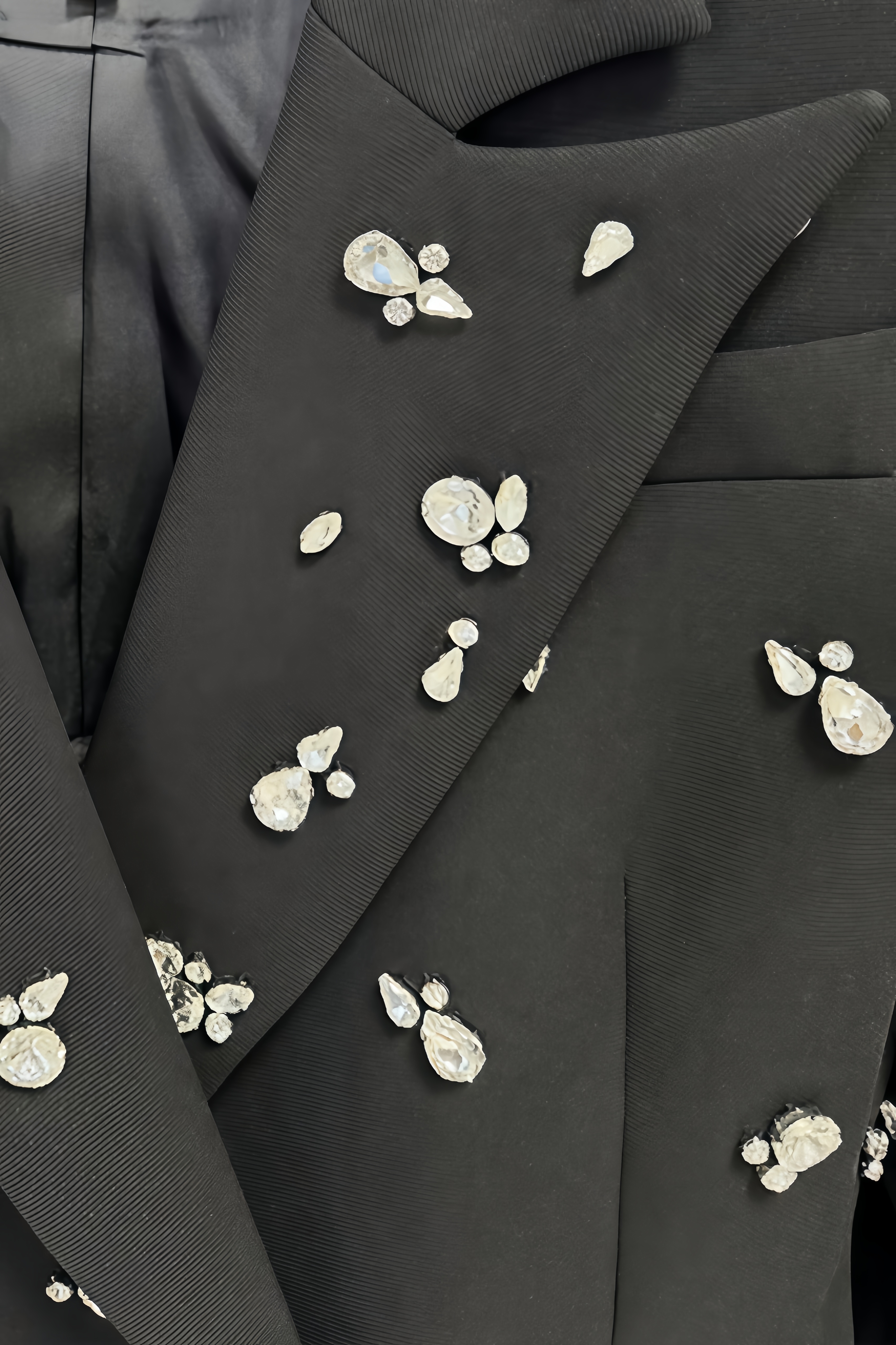 Zadeky Beaded Rhinestone Blazer Trousers Set
