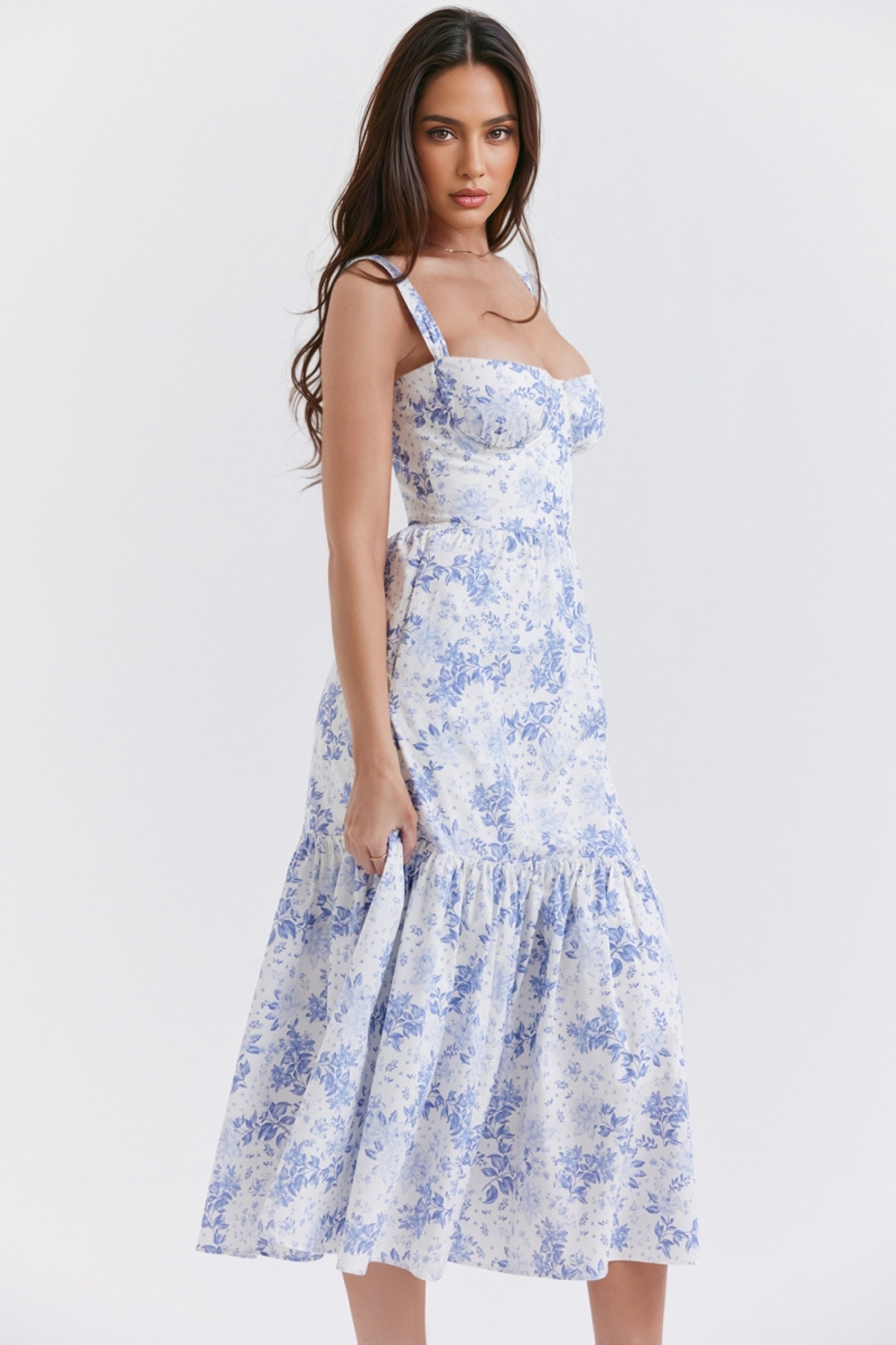 Pora A-line Floral Cake Maxi Dress