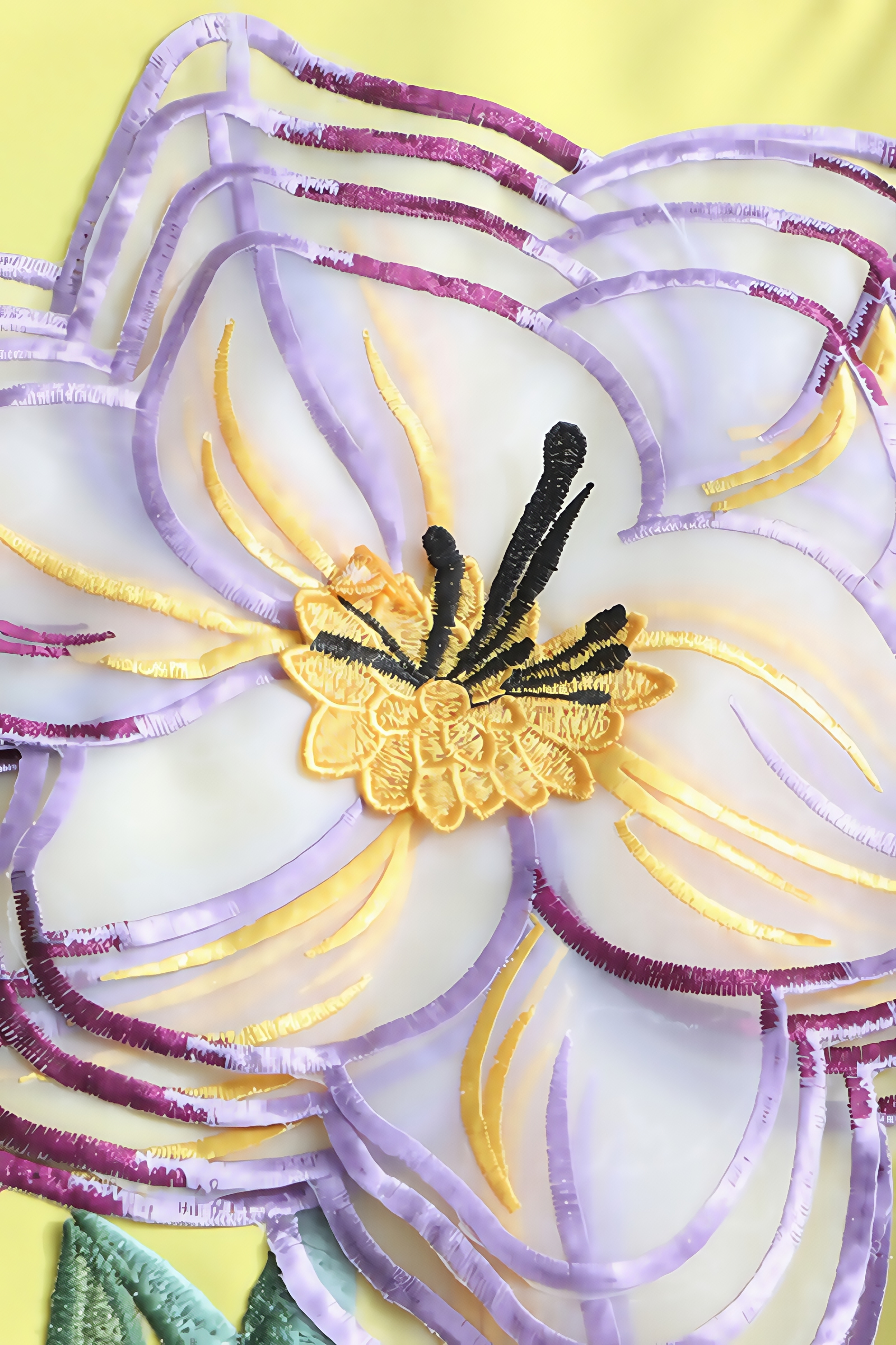 Garrisf Yellow 3D Floral Mini Dress