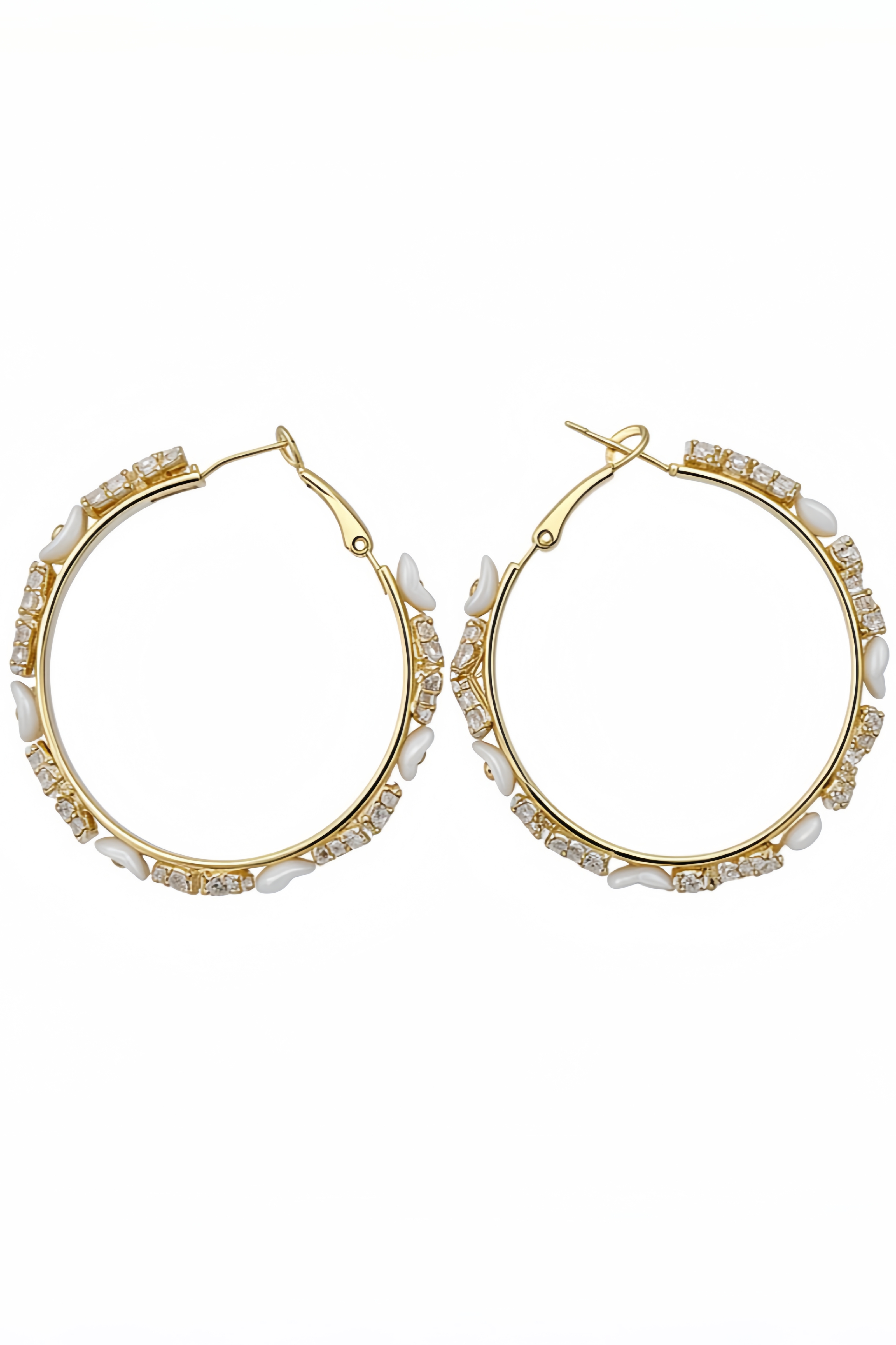 Onlent Floral Round Earrings
