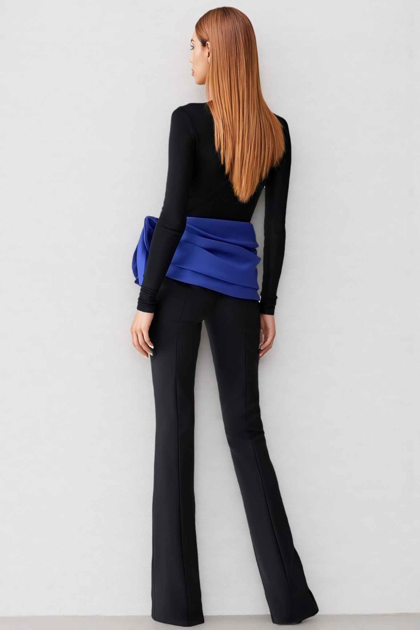 Omiros Black 3D Floral Jumpsuit And Pants Set