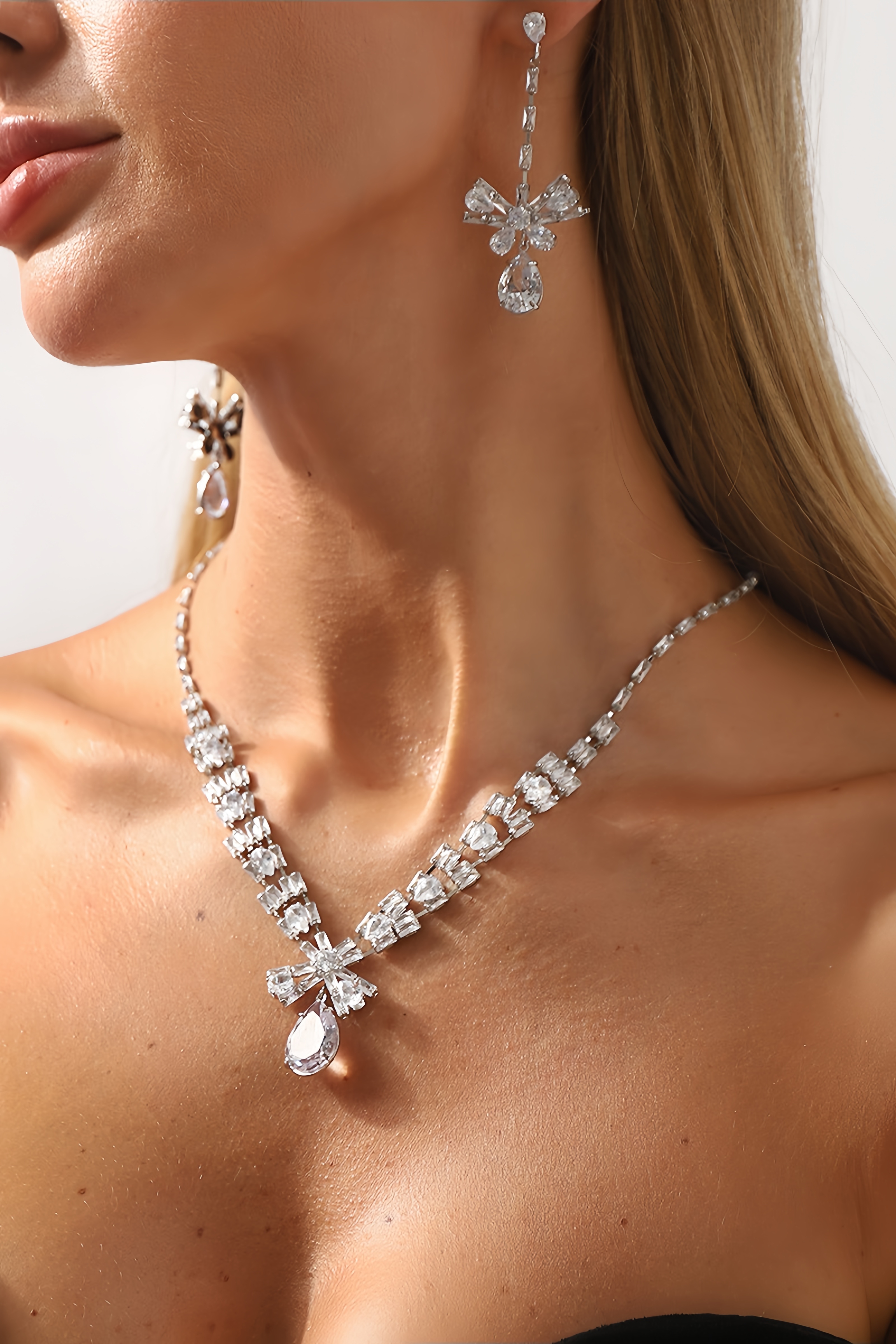 Sanja Bow Necklace Earring Set