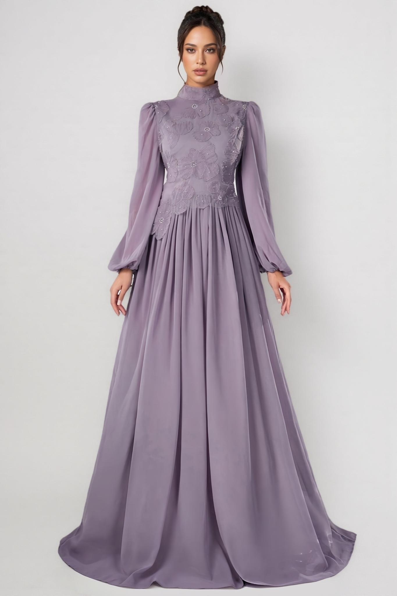 Fraser Purple Long Sleeve Maxi Dress