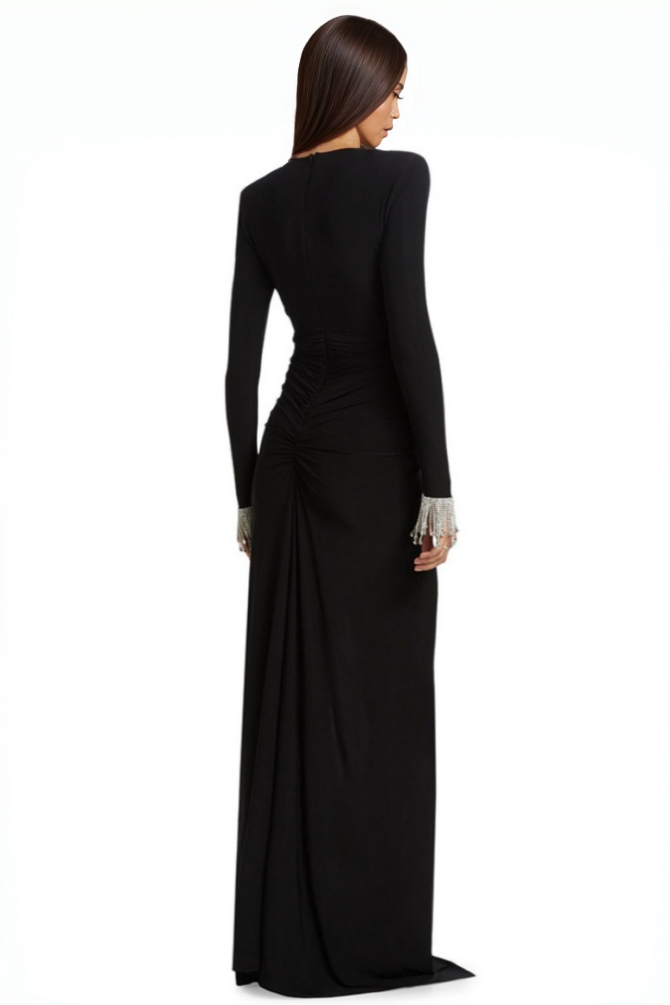Aila Black Twisted Maxi Dress