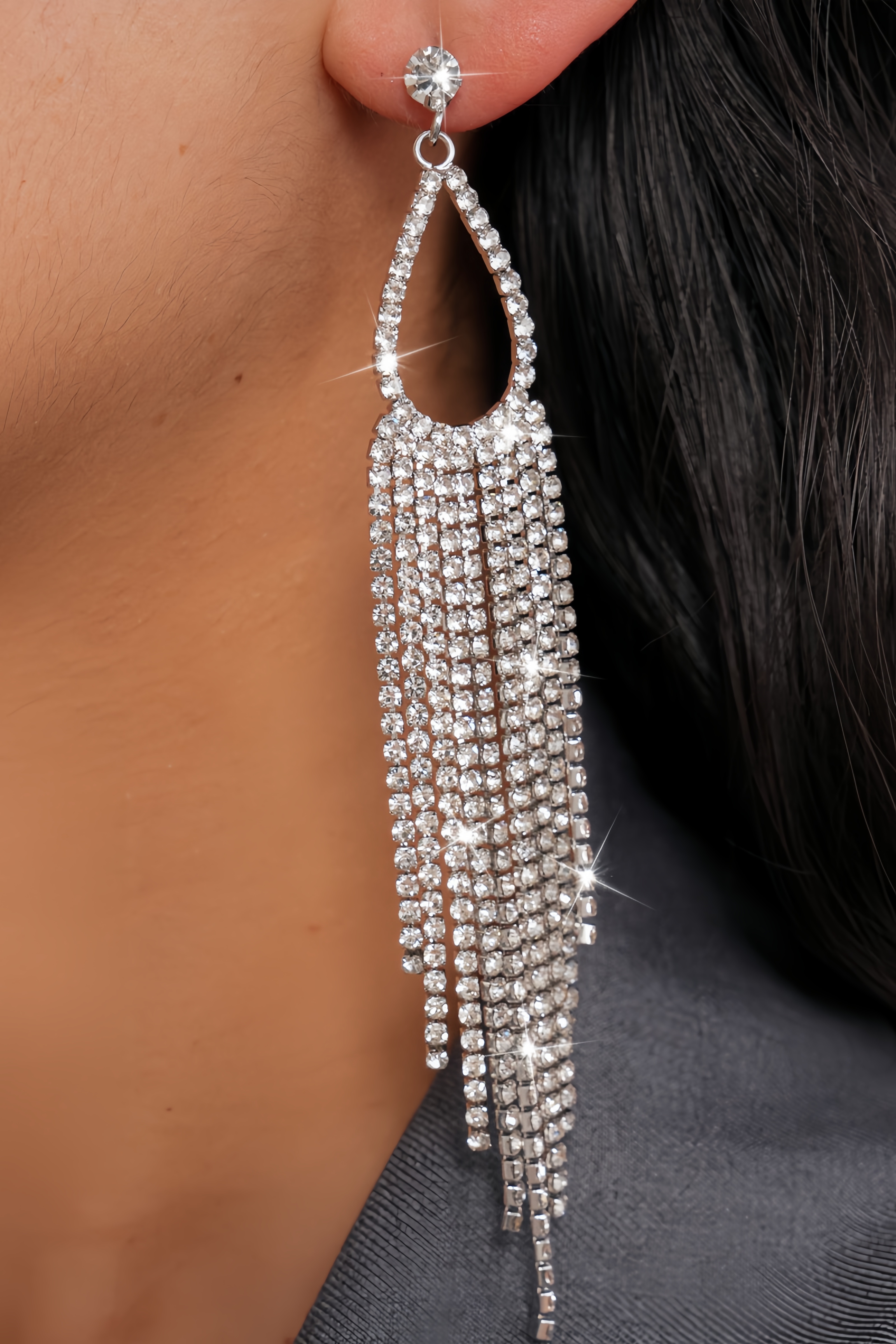 Ethsny Teardrop Fringe Earrings