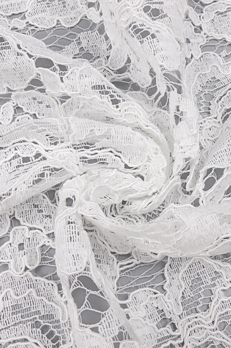 Davina White Lace Floral Maxi Dress