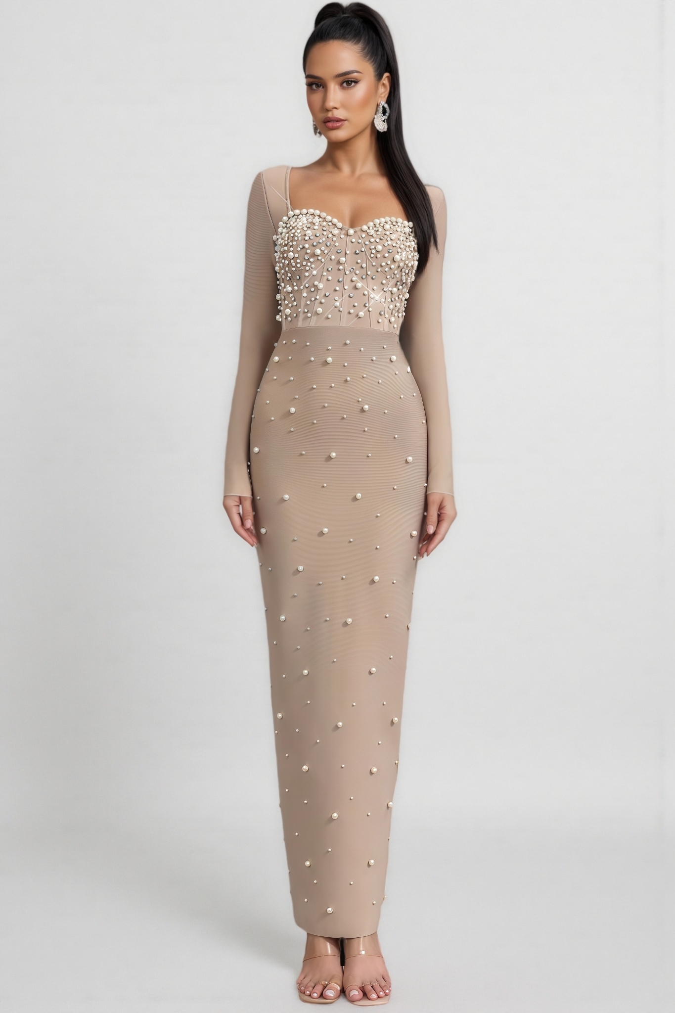 Vale Beaded Bandage Maxi Dress