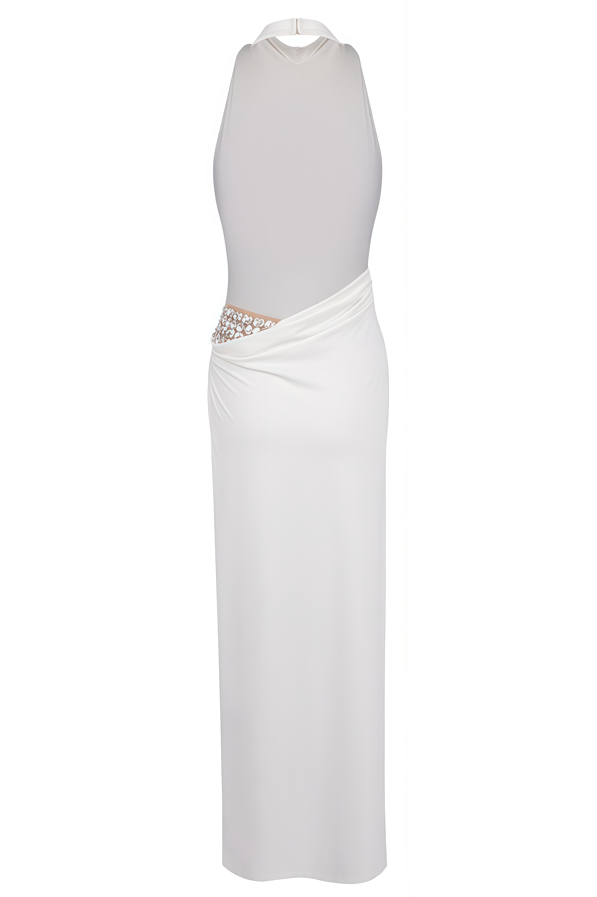 Eren Hollowed High Slit Studded Maxi Dress