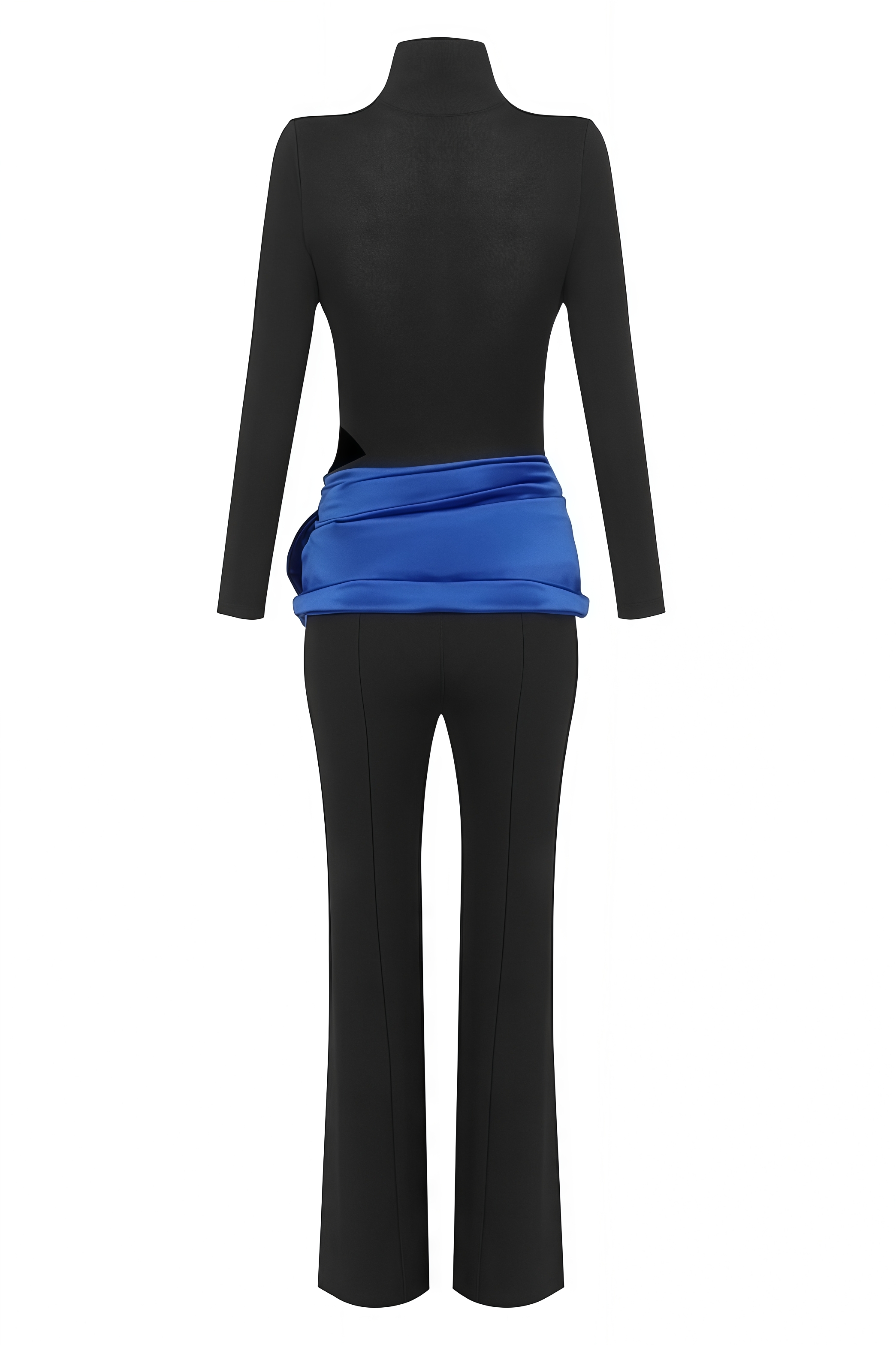 Omiros Black 3D Floral Jumpsuit And Pants Set