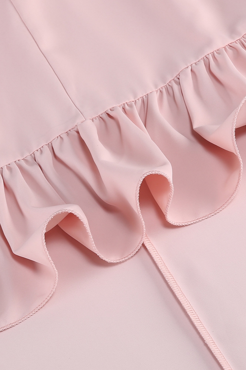 Koydan Pink Long Sleeve Maxi Dress