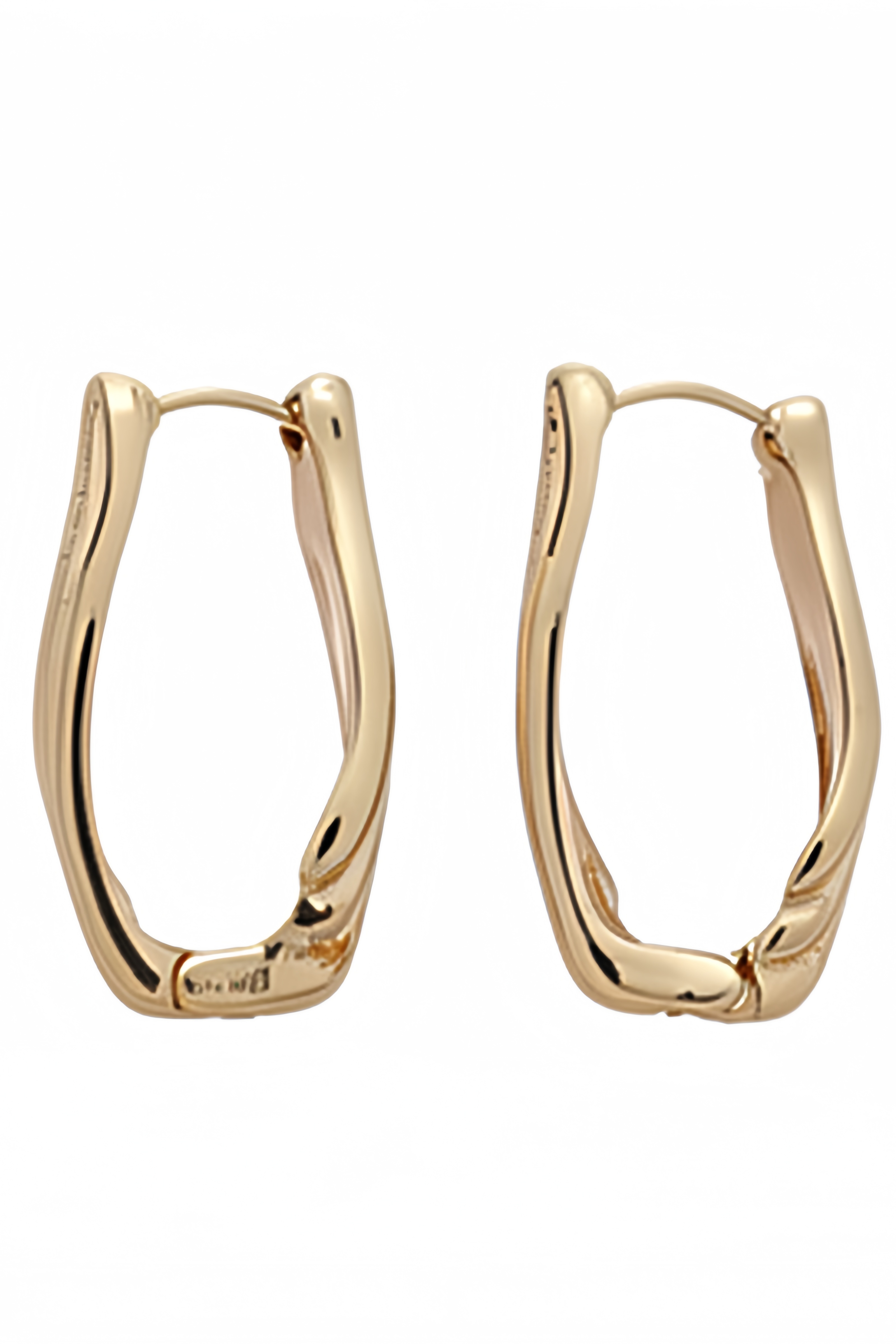 Mothaw Gold Patterned Earrings