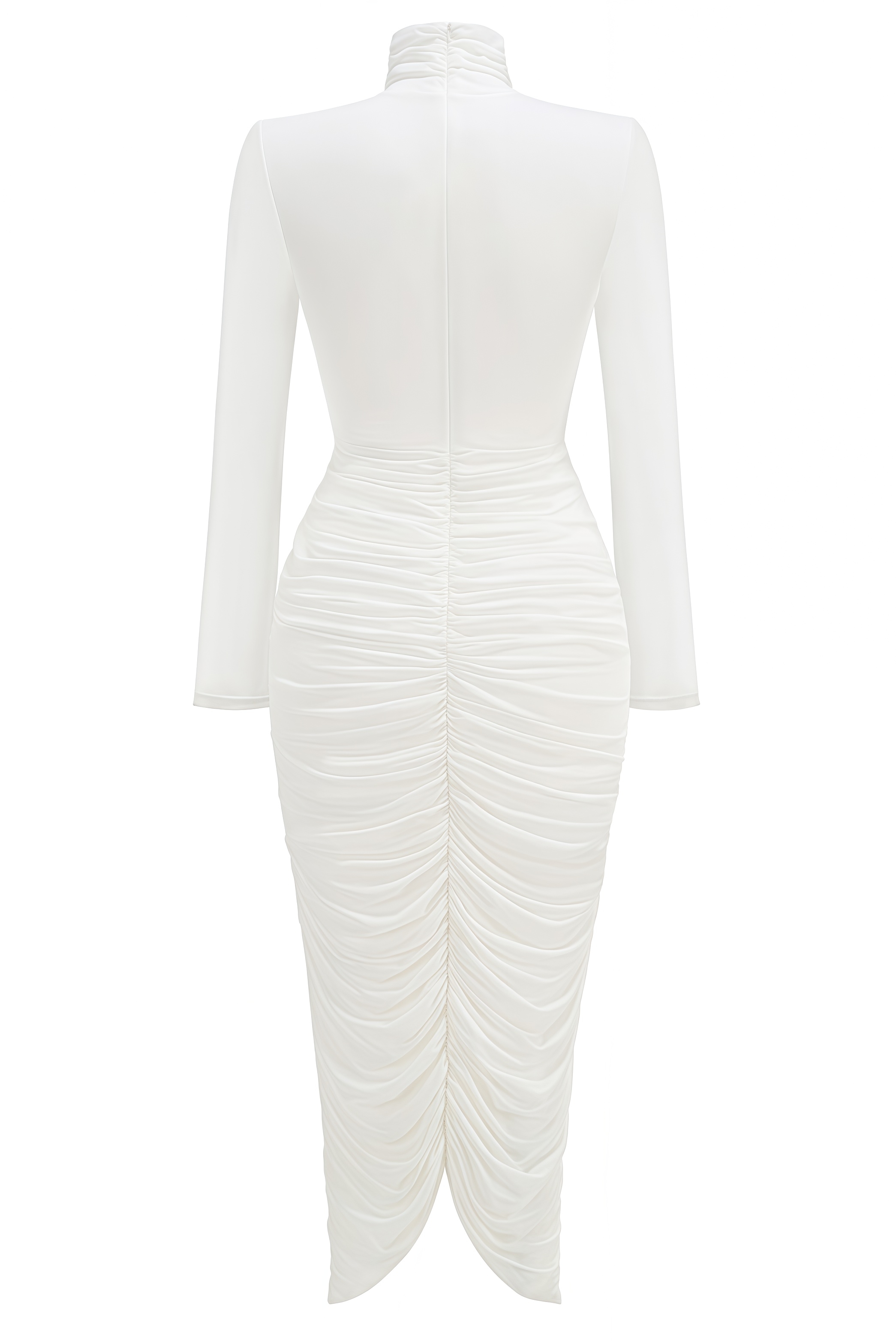 Berlin Long Sleeve Pleated Mesh Maxi Dress