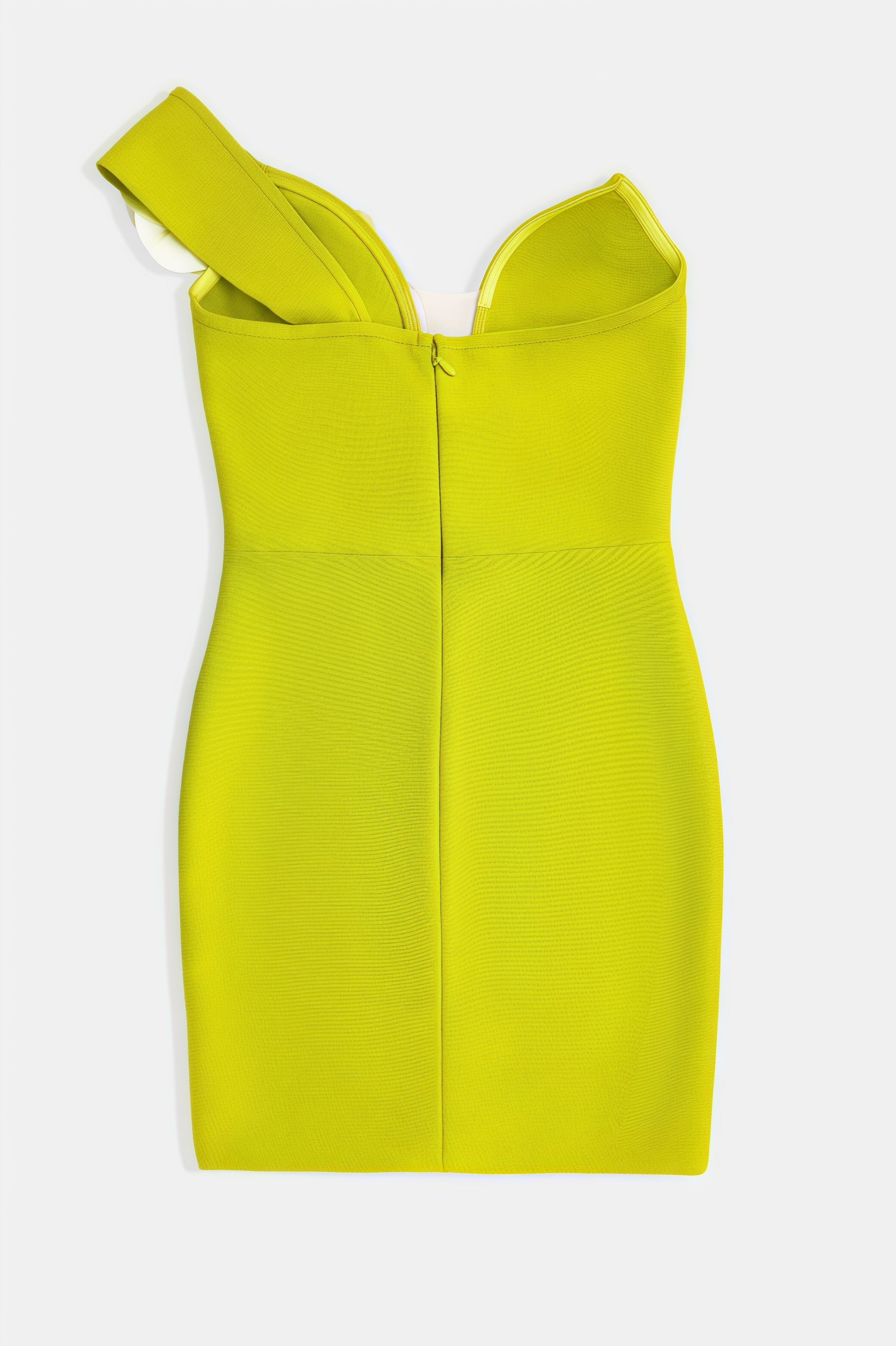 Leifea Green Shoulder 3D Floral Mini Dress