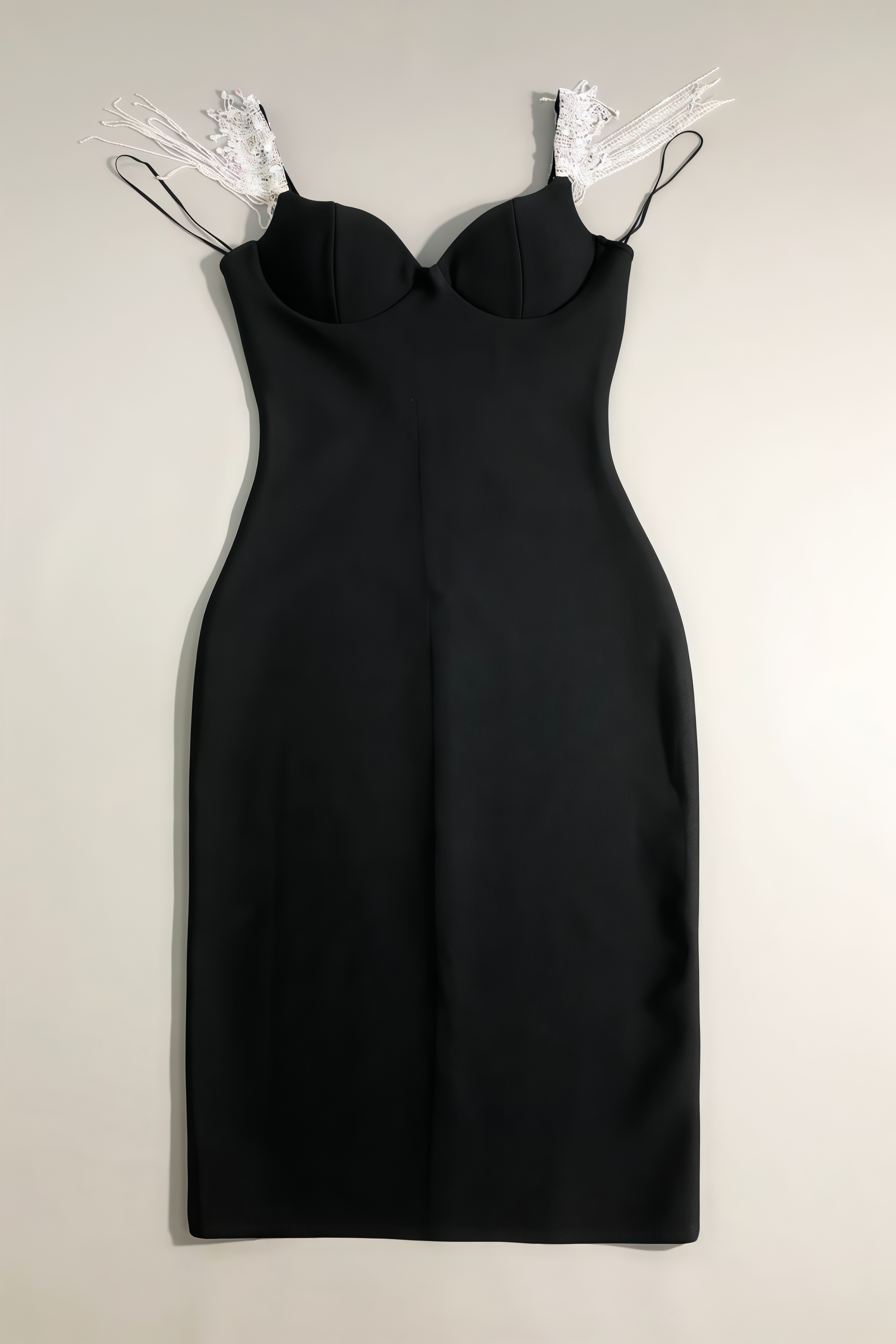 Wlorna Black Halter Backless Mini Dress