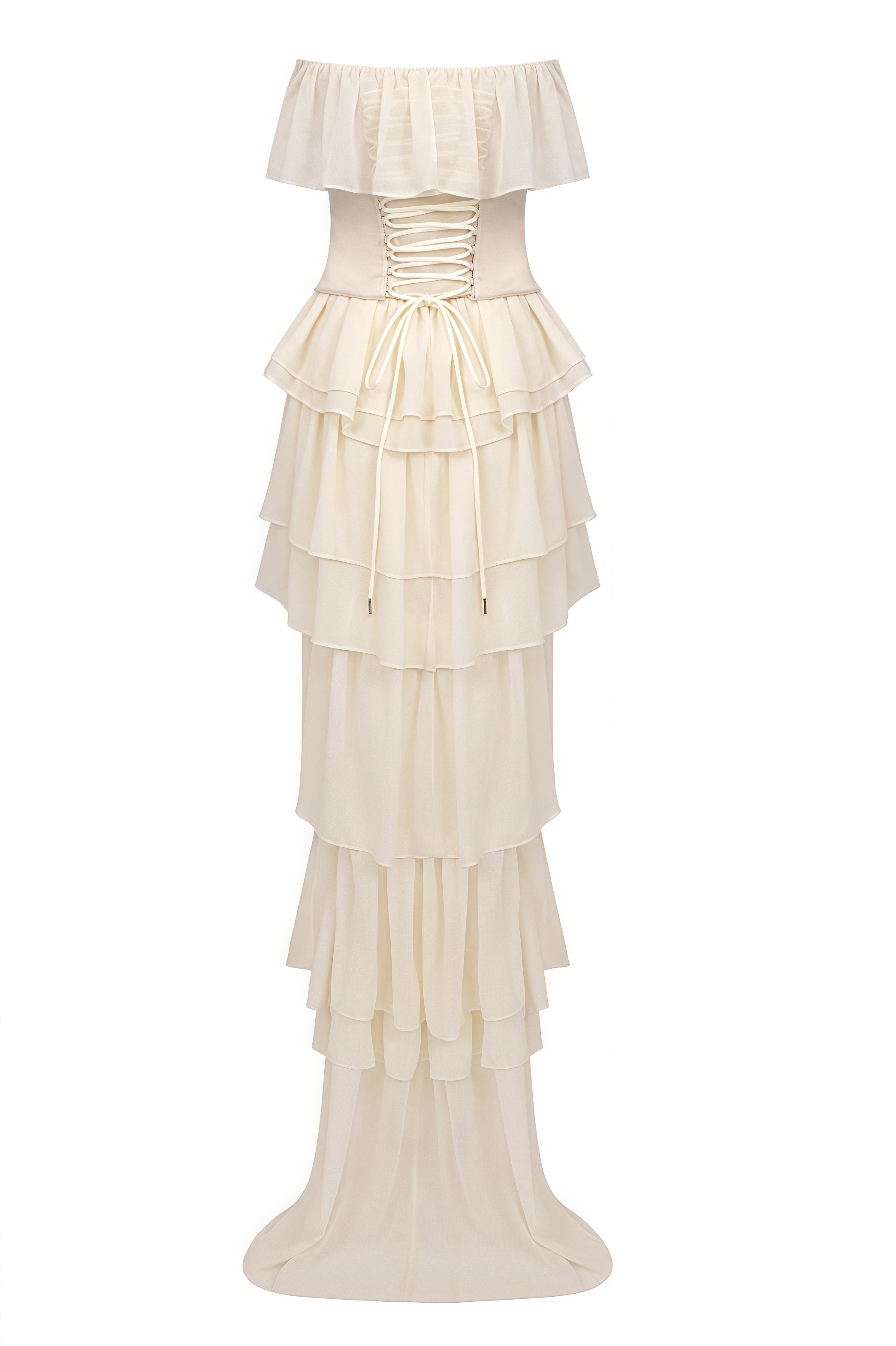 Mirae Apricot Off Shoulder Maxi Dress