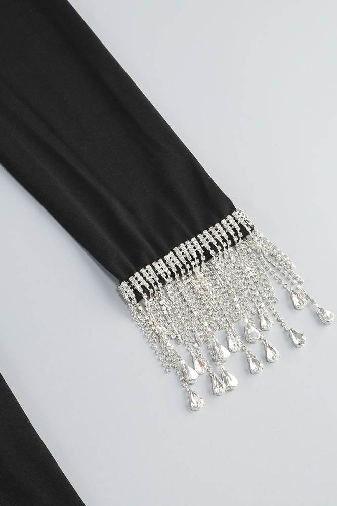 Aila Black Twisted Maxi Dress