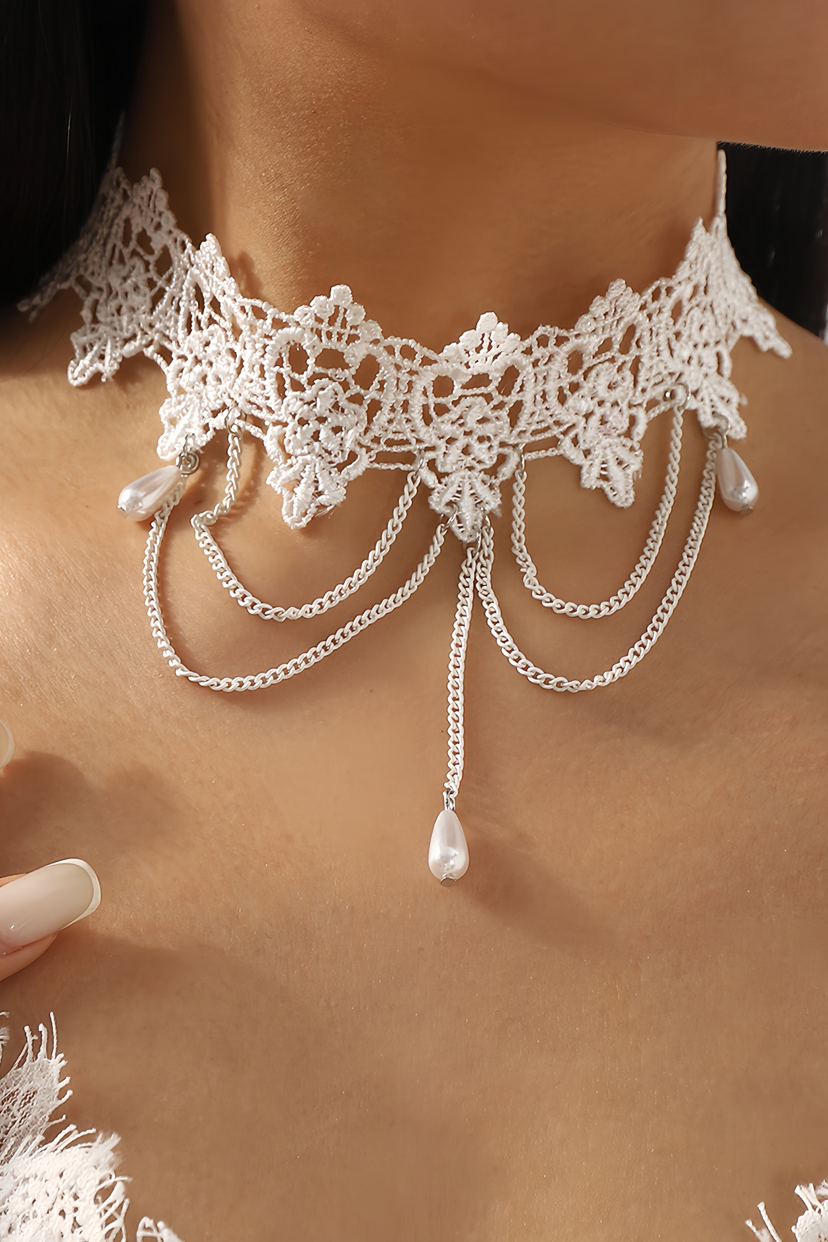 Carlisle Pearl Lace Necklace