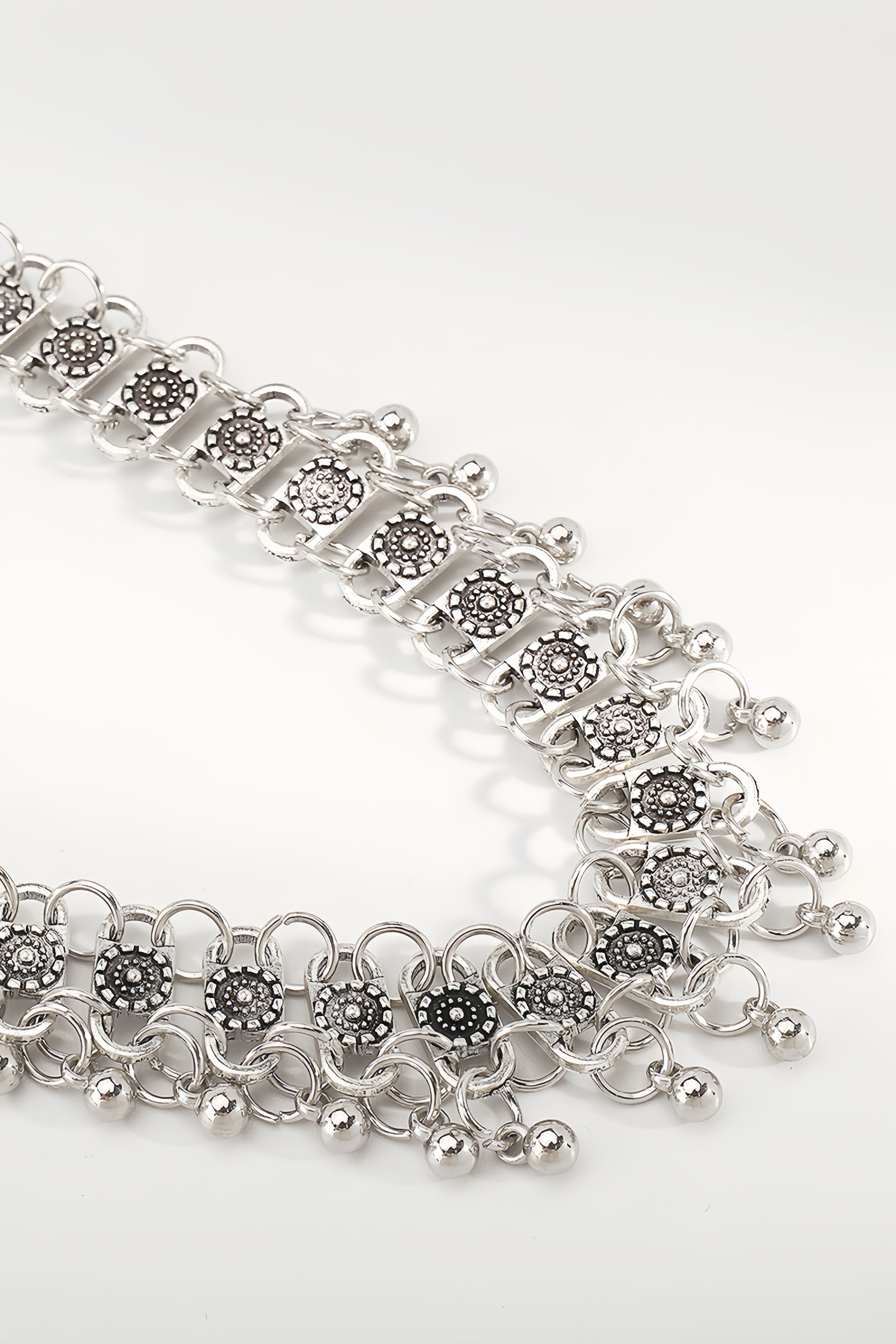 Jozie Double Layer Lock Bead Necklace