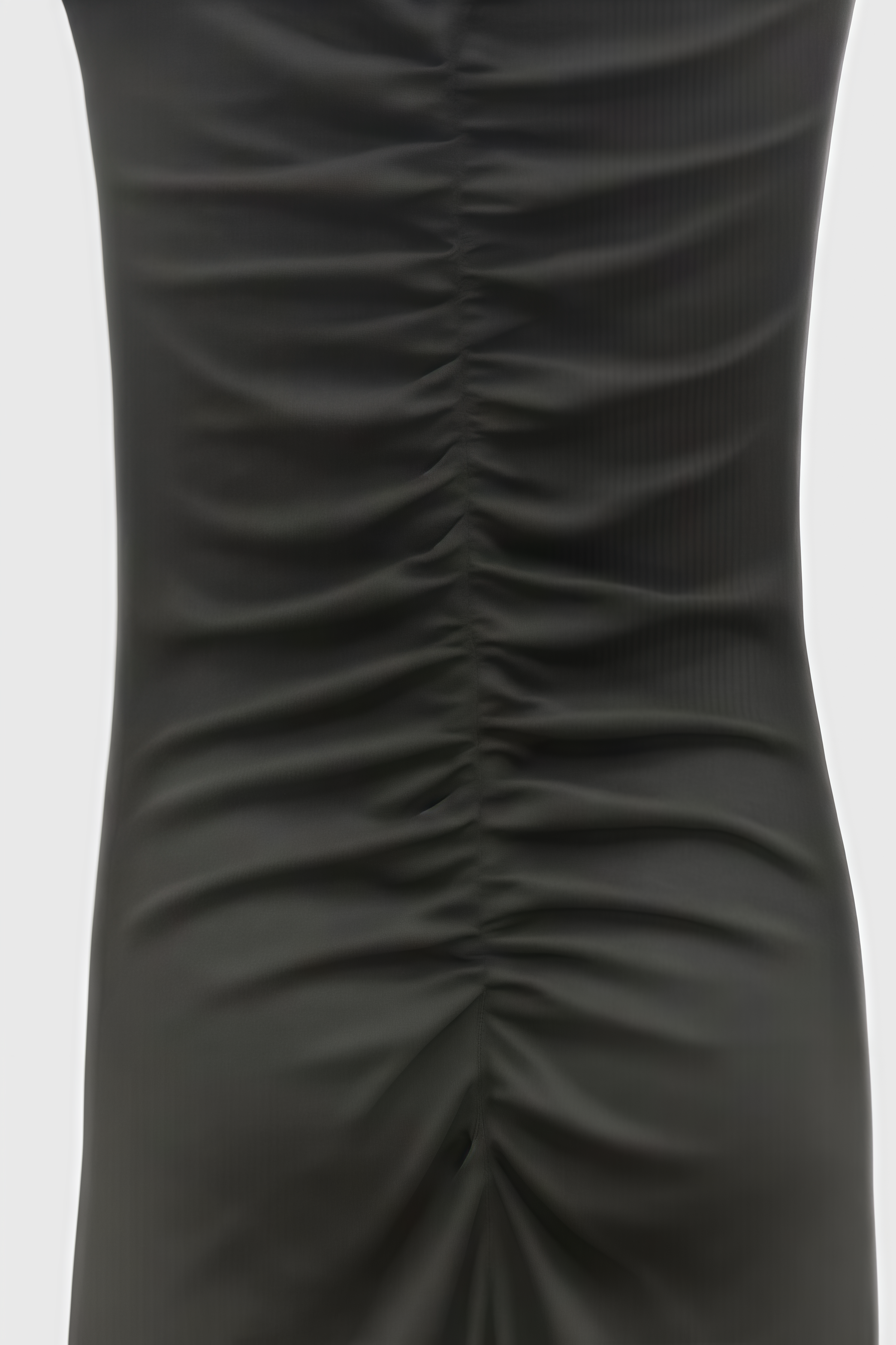 Corake Black Mesh Pleated Maxi Dress