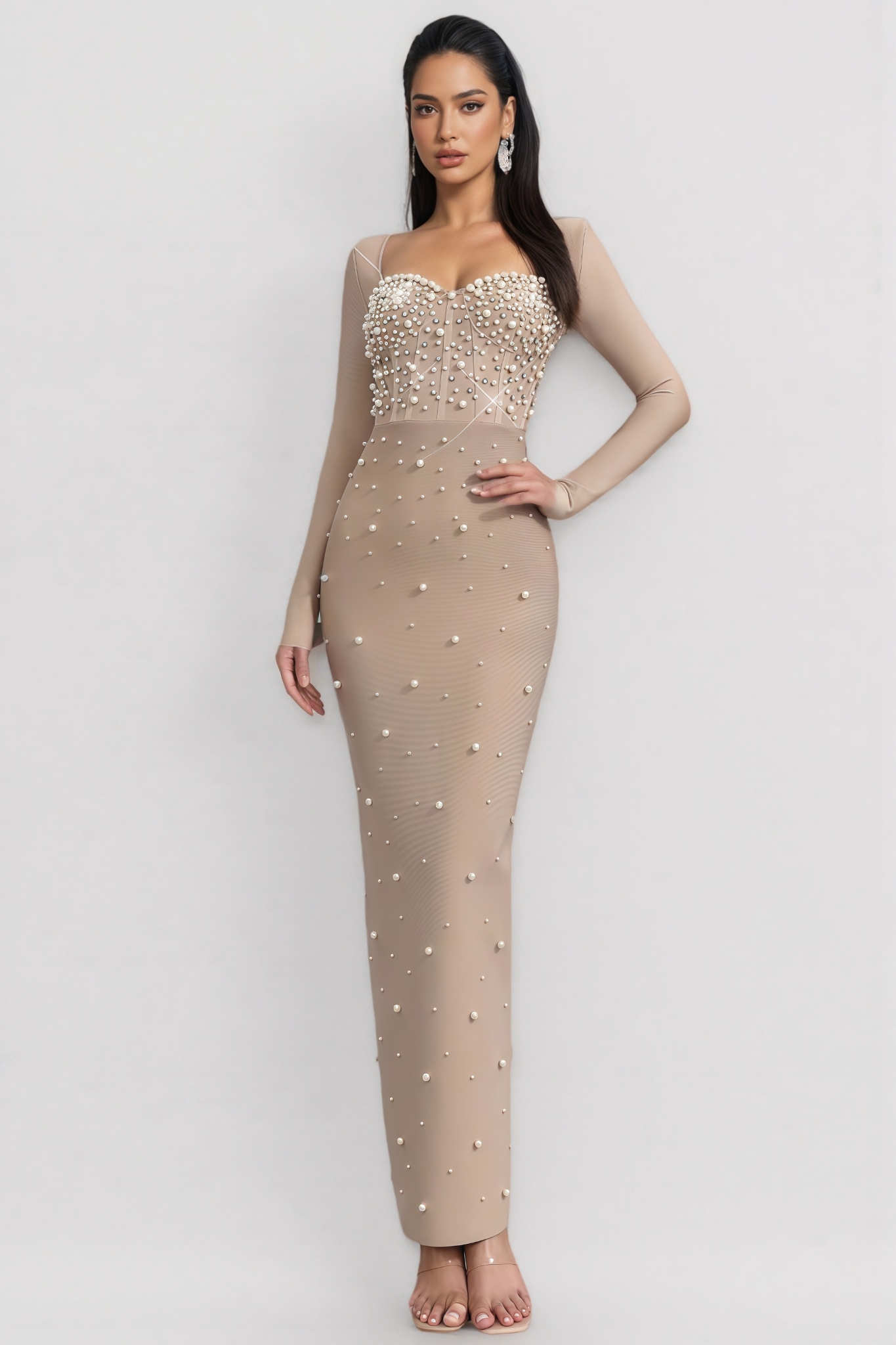 Vale Beaded Bandage Maxi Dress