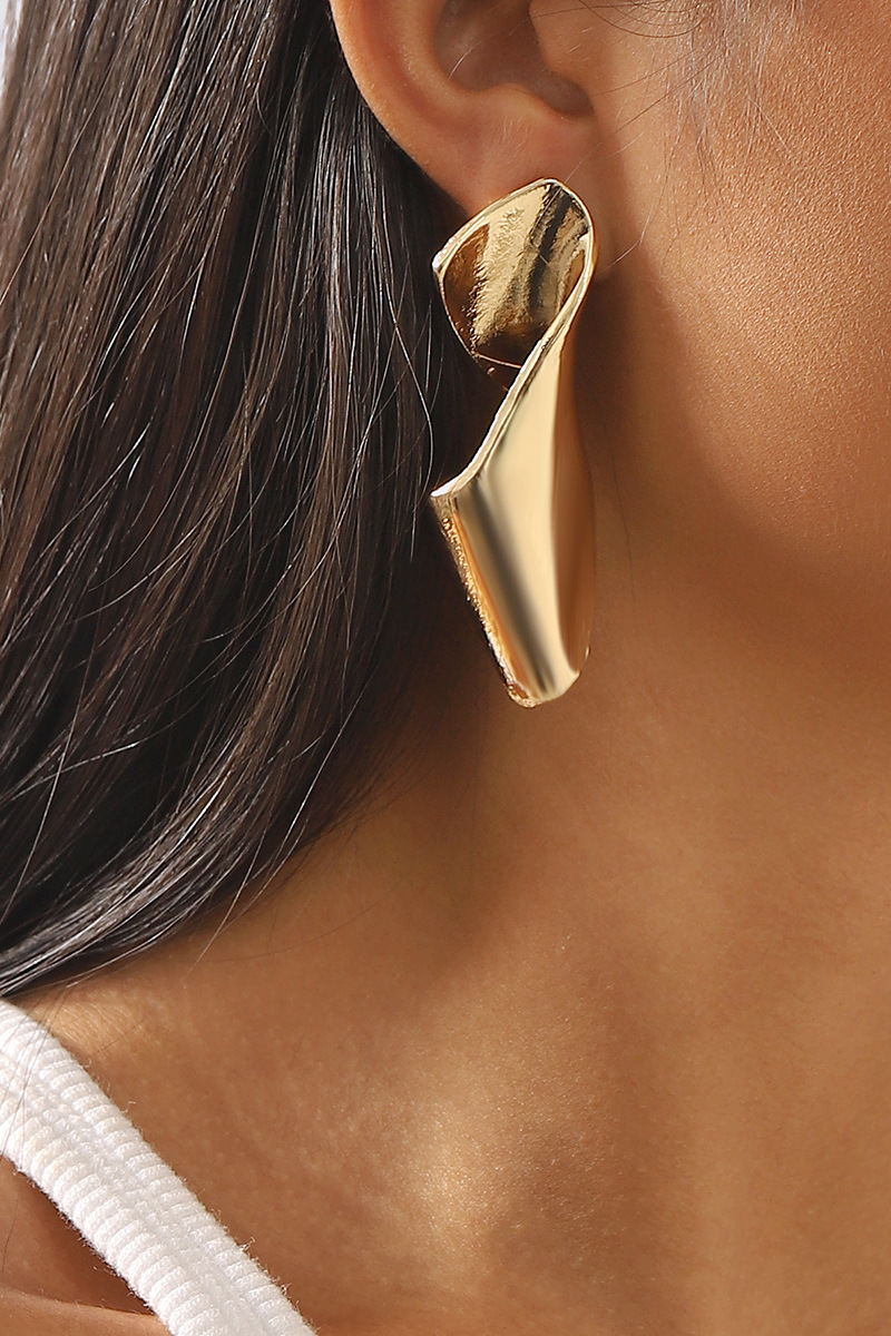 Sina Irregular Twisted Piece Earrings 