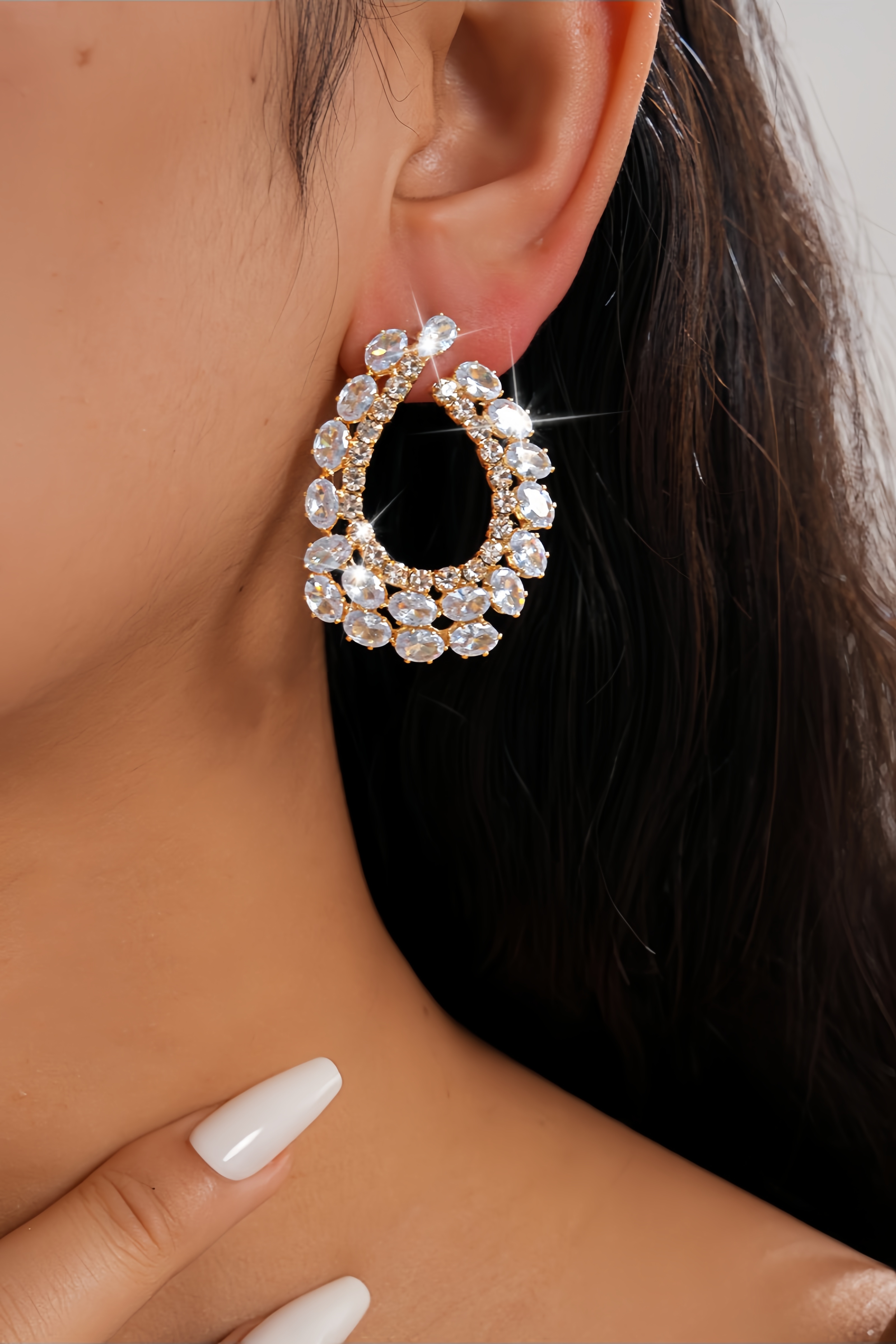Carner Zircon Teardrop Earrings