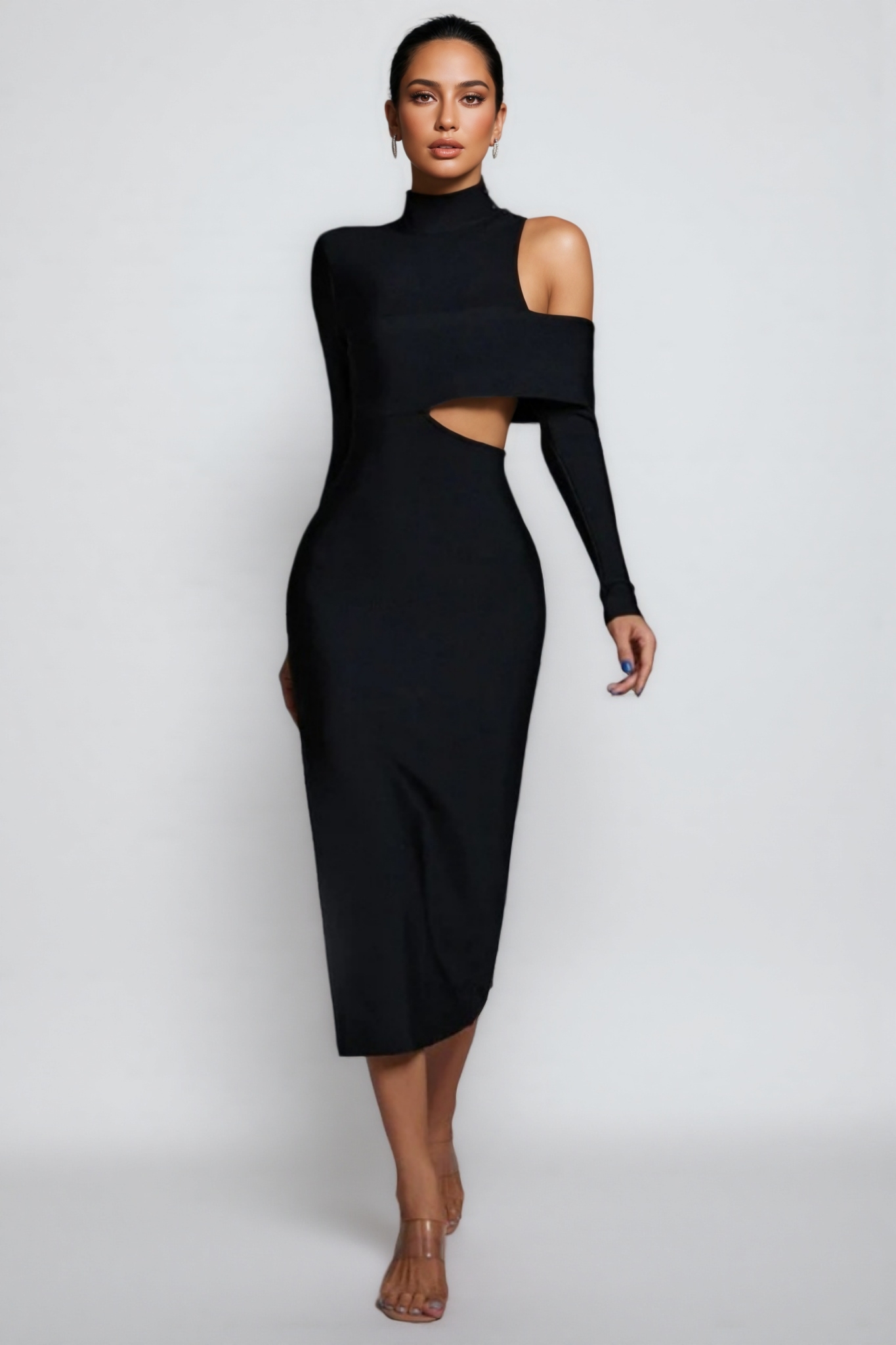 Filia High Neck Cutout Maxi Dress