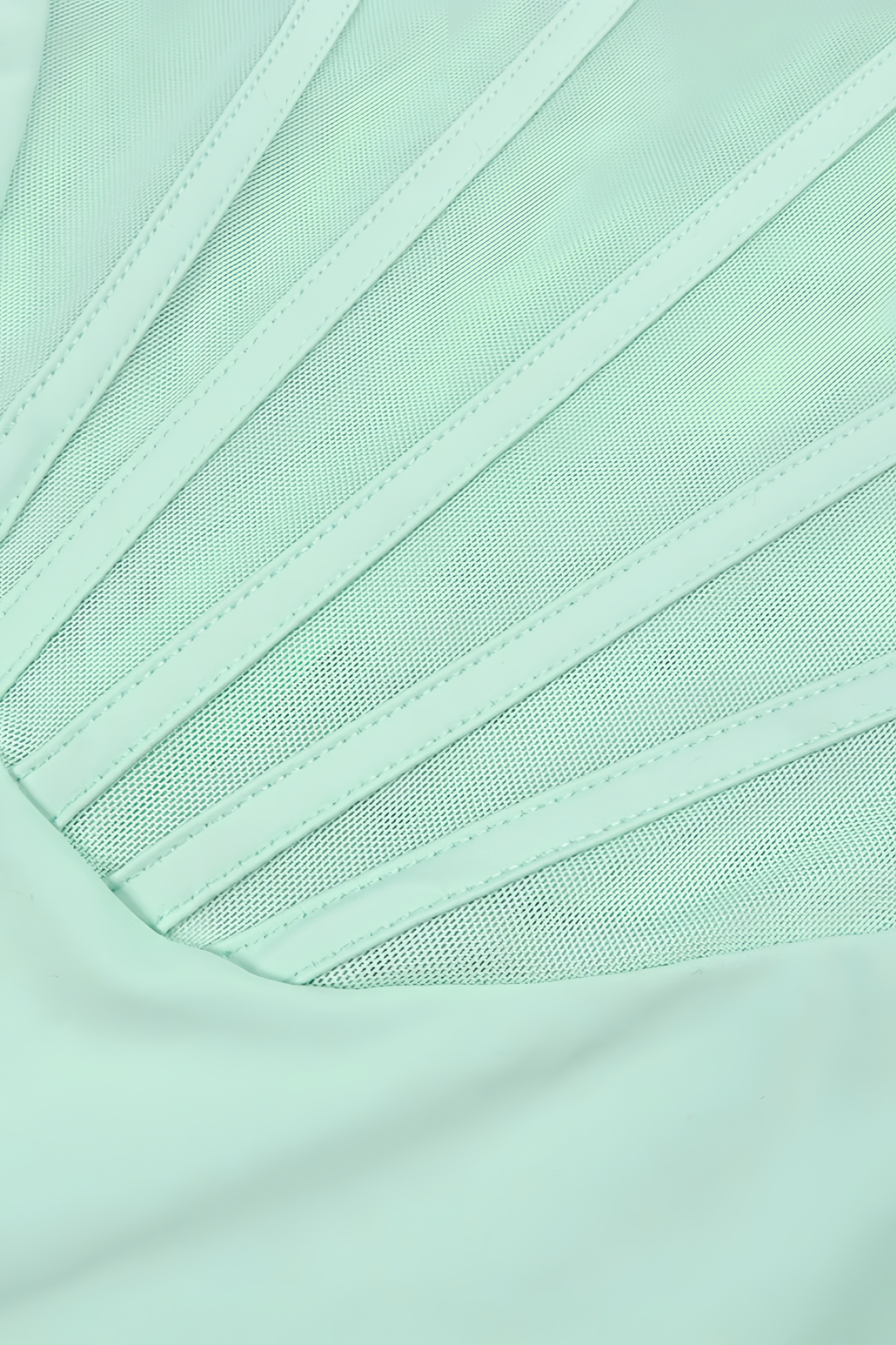 Gened Green Ribbon Sheer Chiffon Maxi Dress 