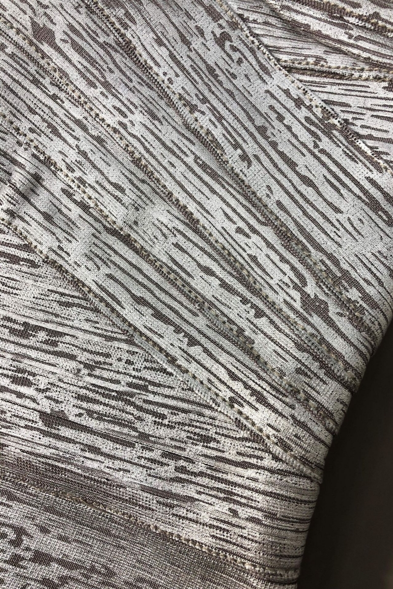 Lilat Silvery Strapless Bandage Midi Dress
