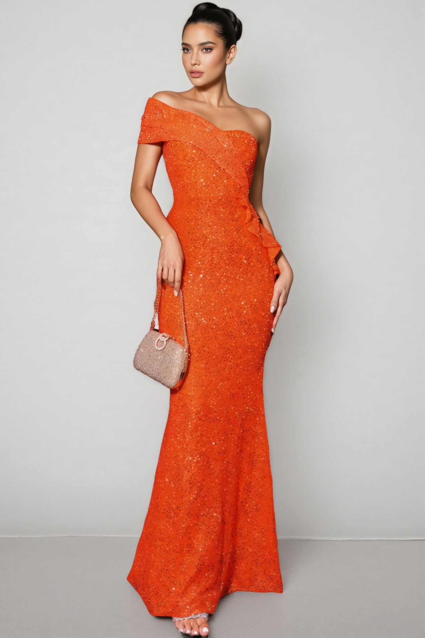 Niala Sleeveless Sequin Fishtail Maxi Dress