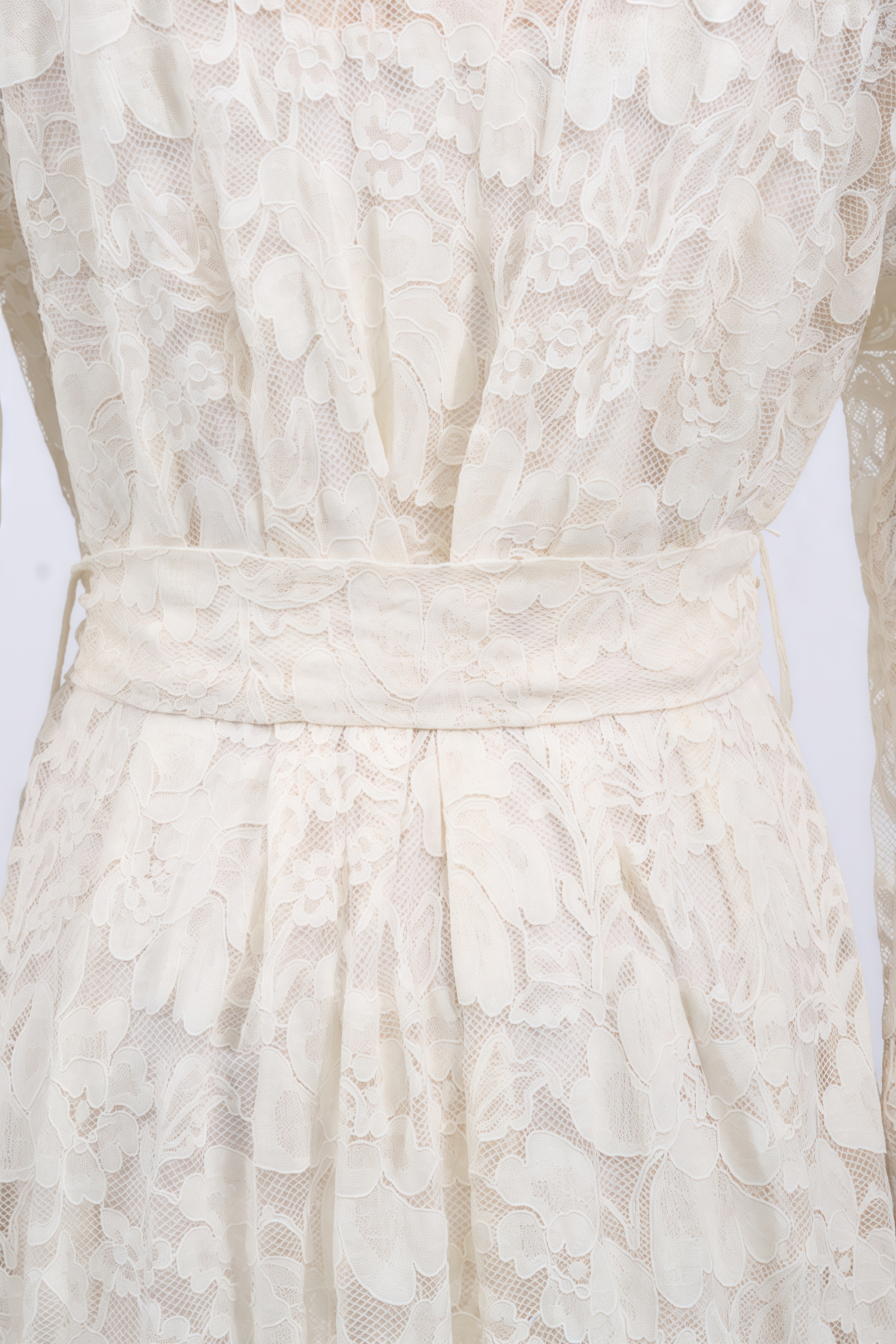 Melis Pleated Corded Lace Midi Dress