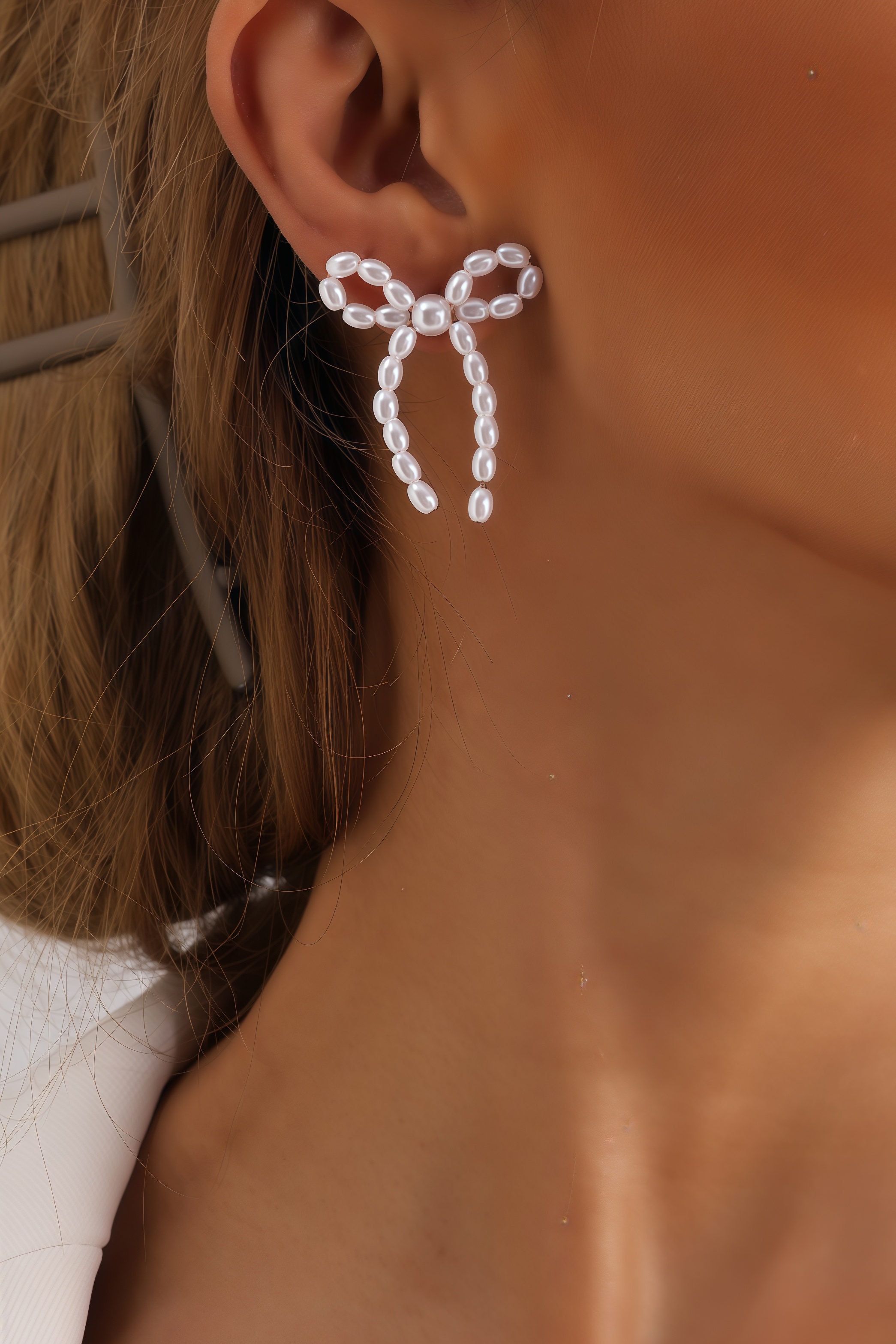 Ignatius Pearl Bow Earrings