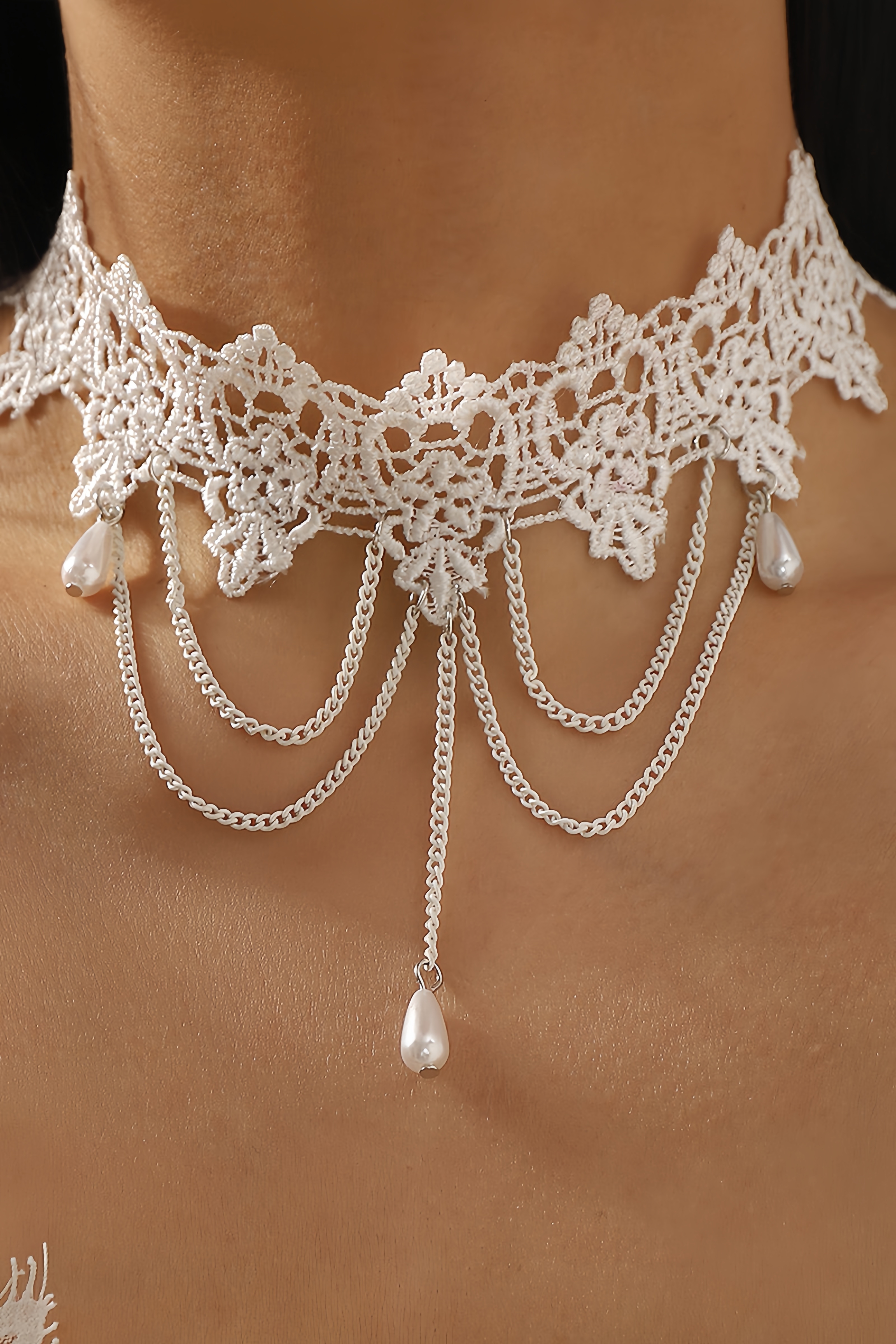 Carlisle Pearl Lace Necklace