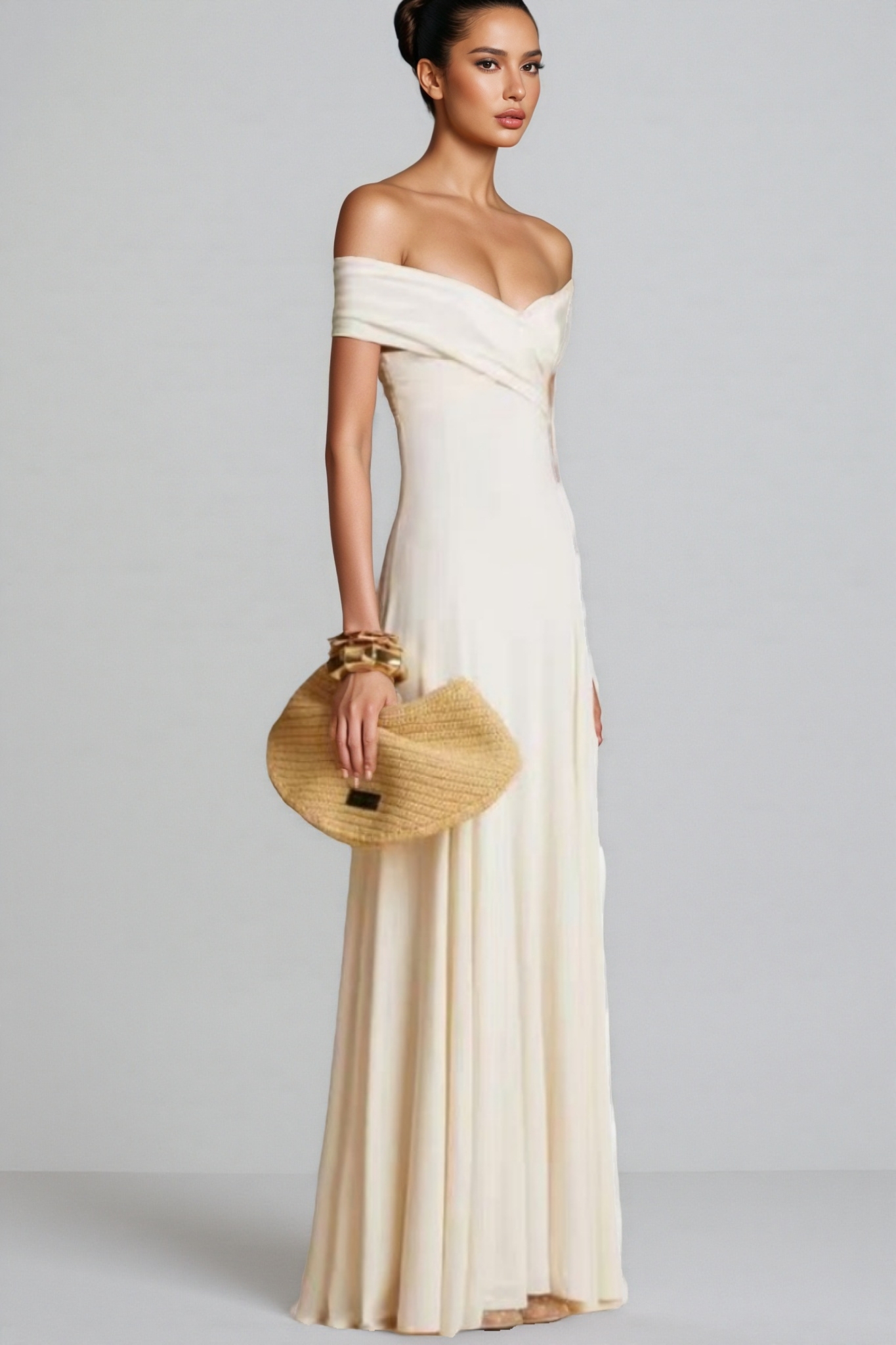 Quill Twisted Pleat Maxi Dress